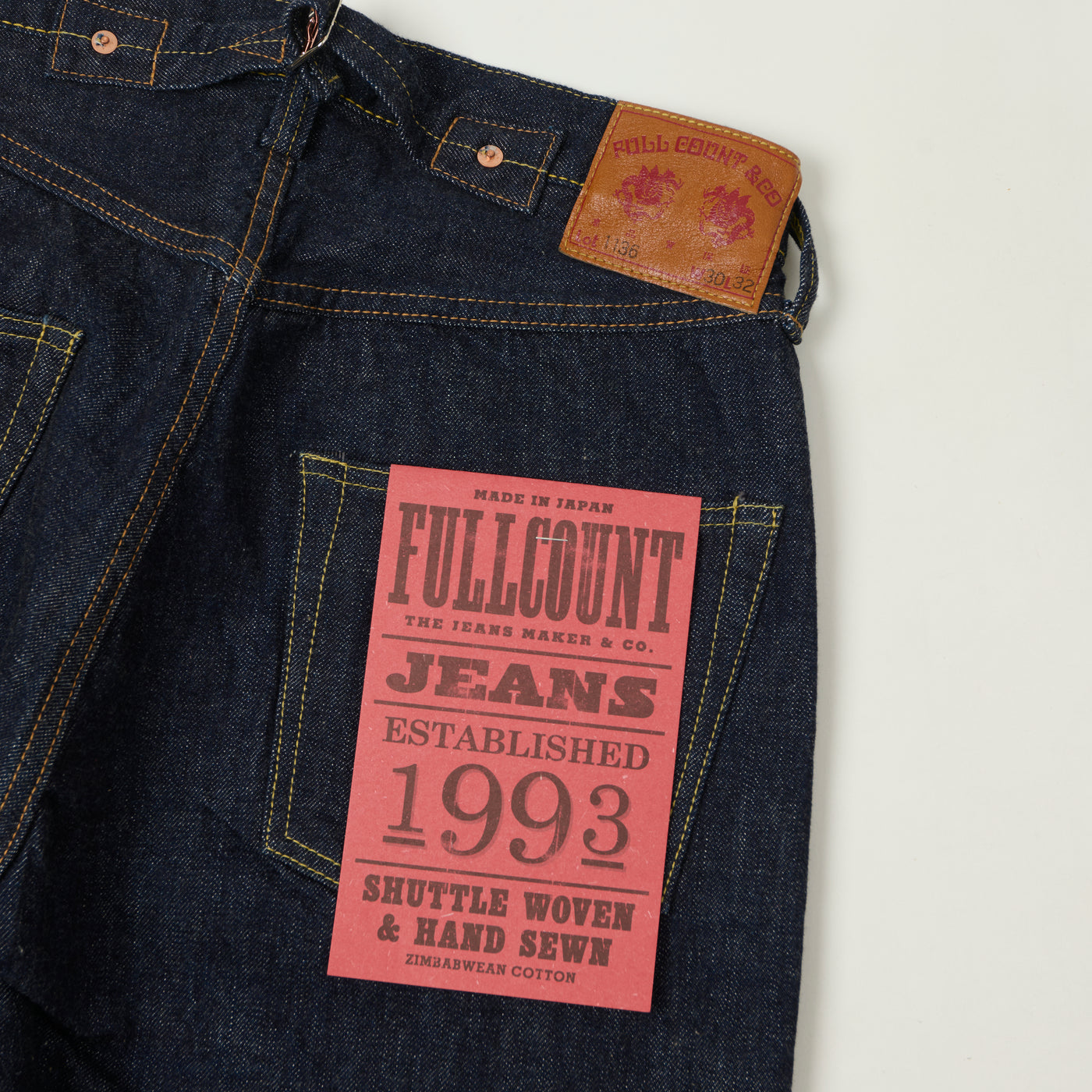 FULLCOUNT 1136 '1937 Model' Wide Straight Jean - One Wash