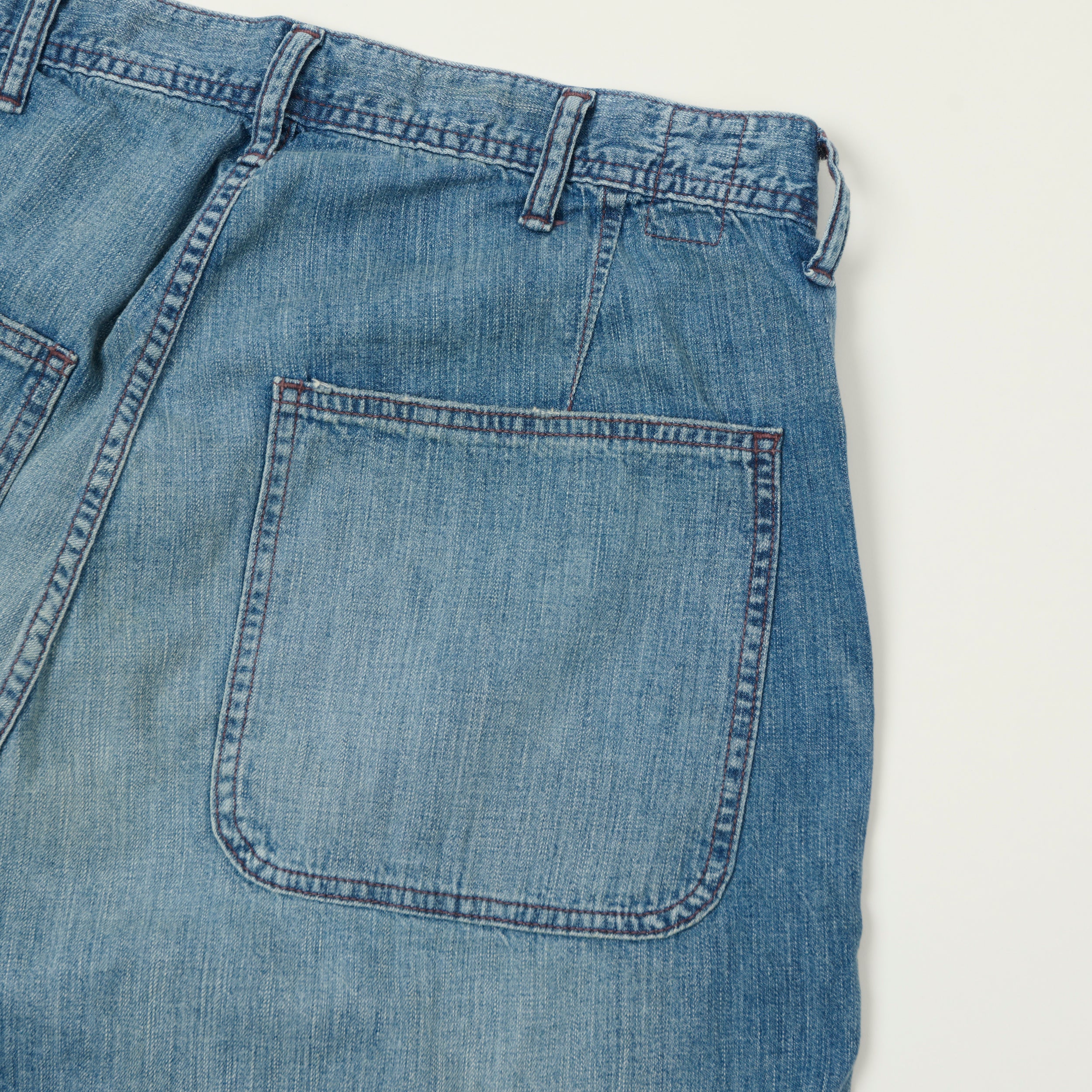 FULLCOUNT 1141 8oz Denim U.S. Navy Seamens Trousers - 'Master of Reality' Wash