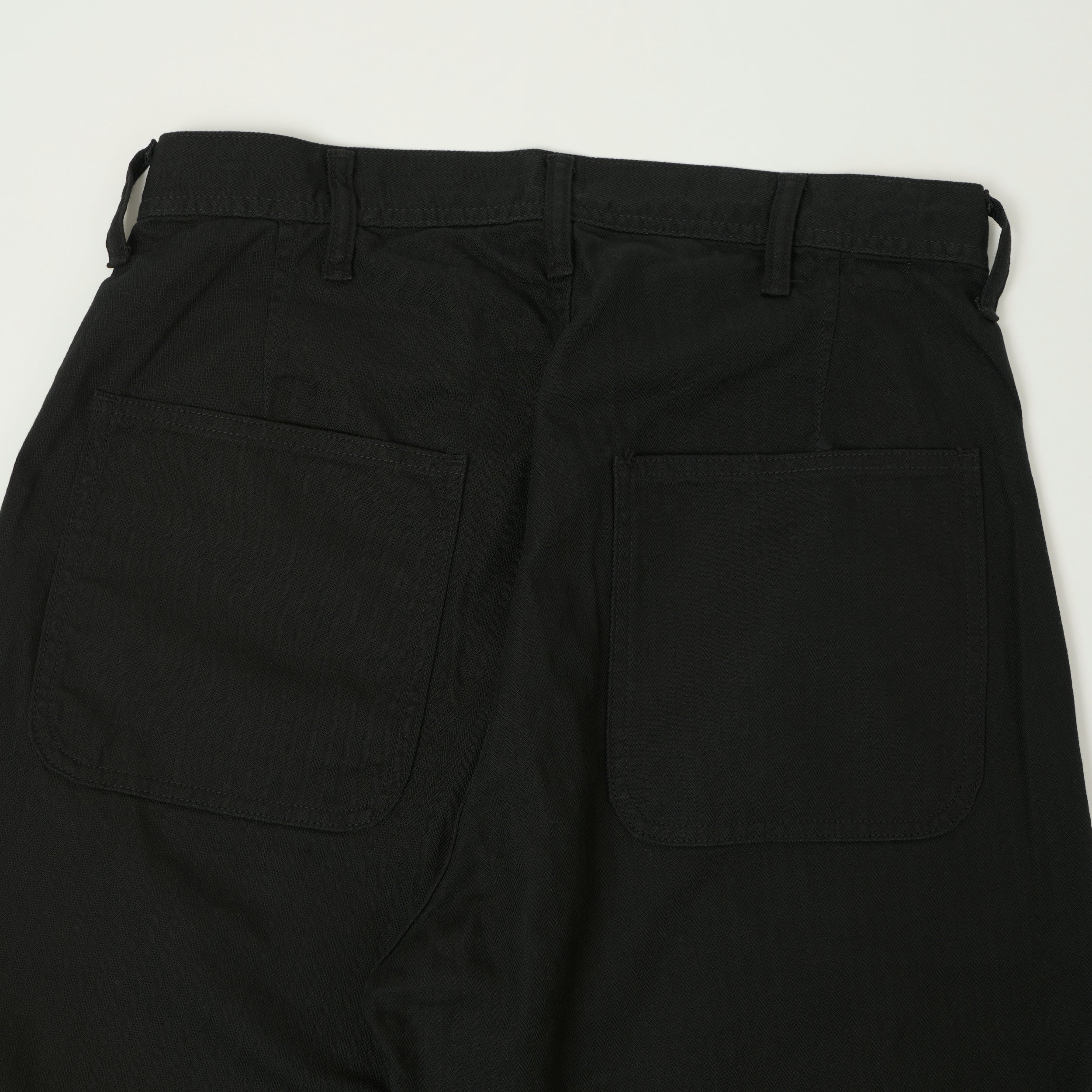 FULLCOUNT 1141 Herringbone Twill U.S. Navy Seamens Trousers - Black