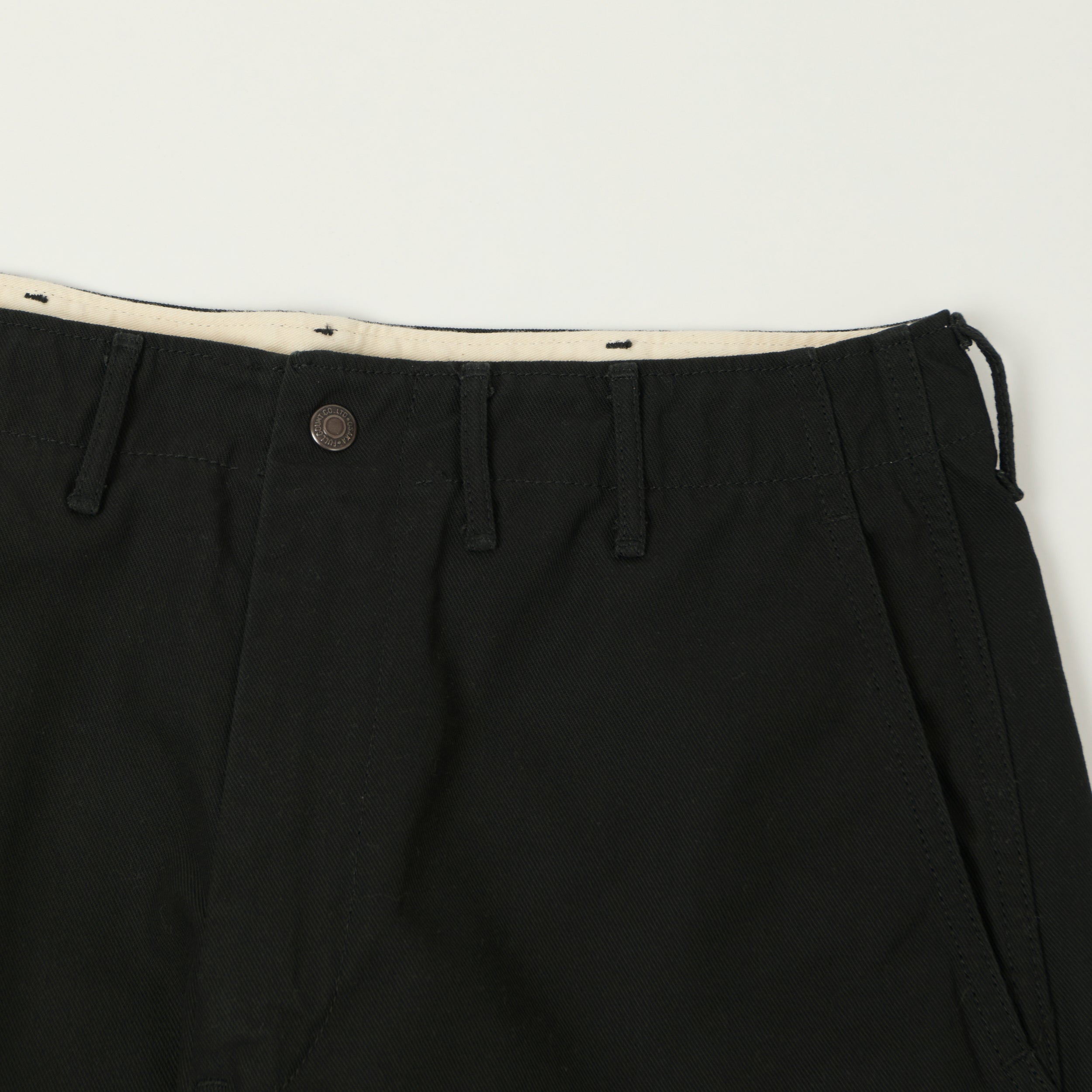 FULLCOUNT 1142 'Tough Dude' Mock Twist Trousers - Black