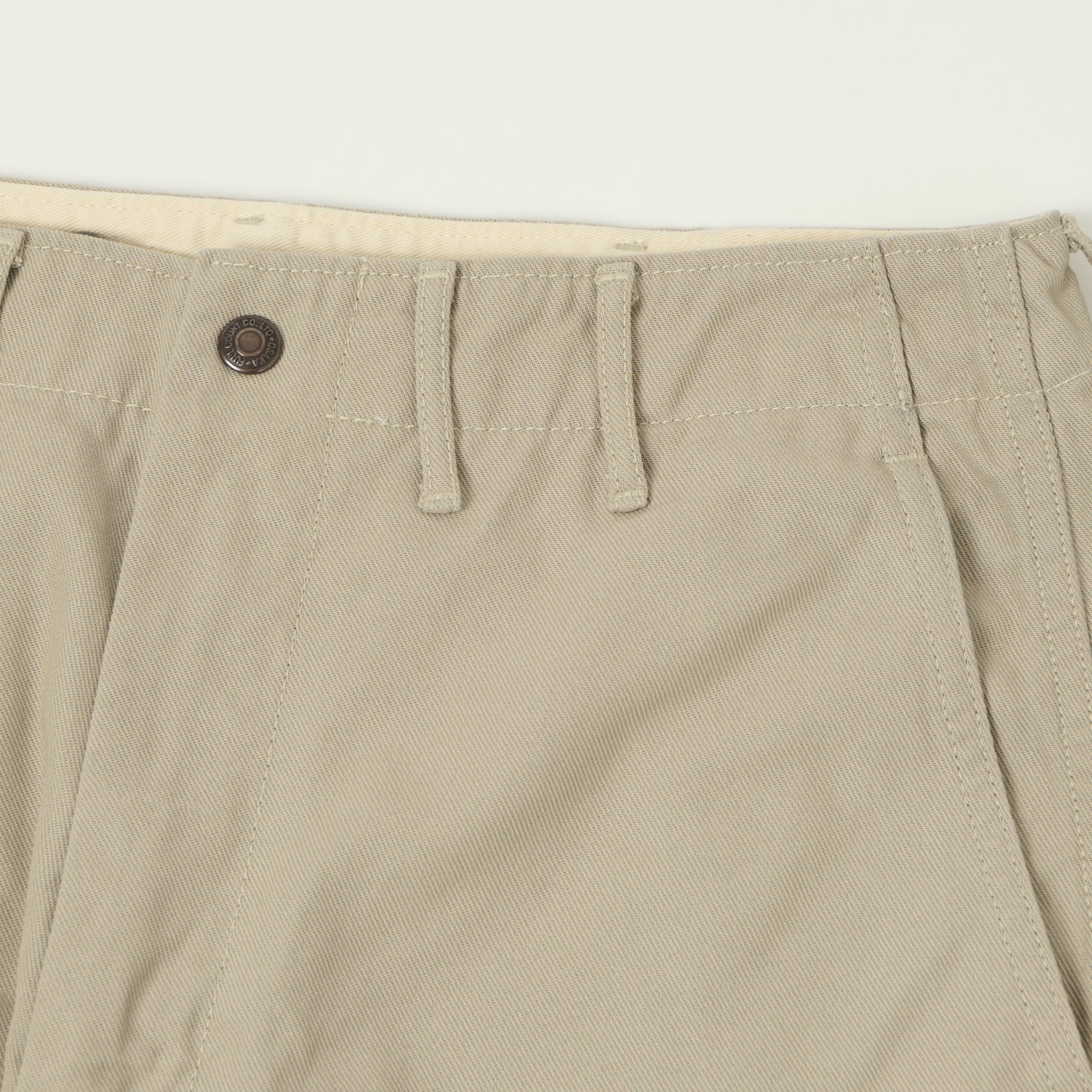 FULLCOUNT 1142 'Tough Dude' Mock Twist Trousers - Sand Beige
