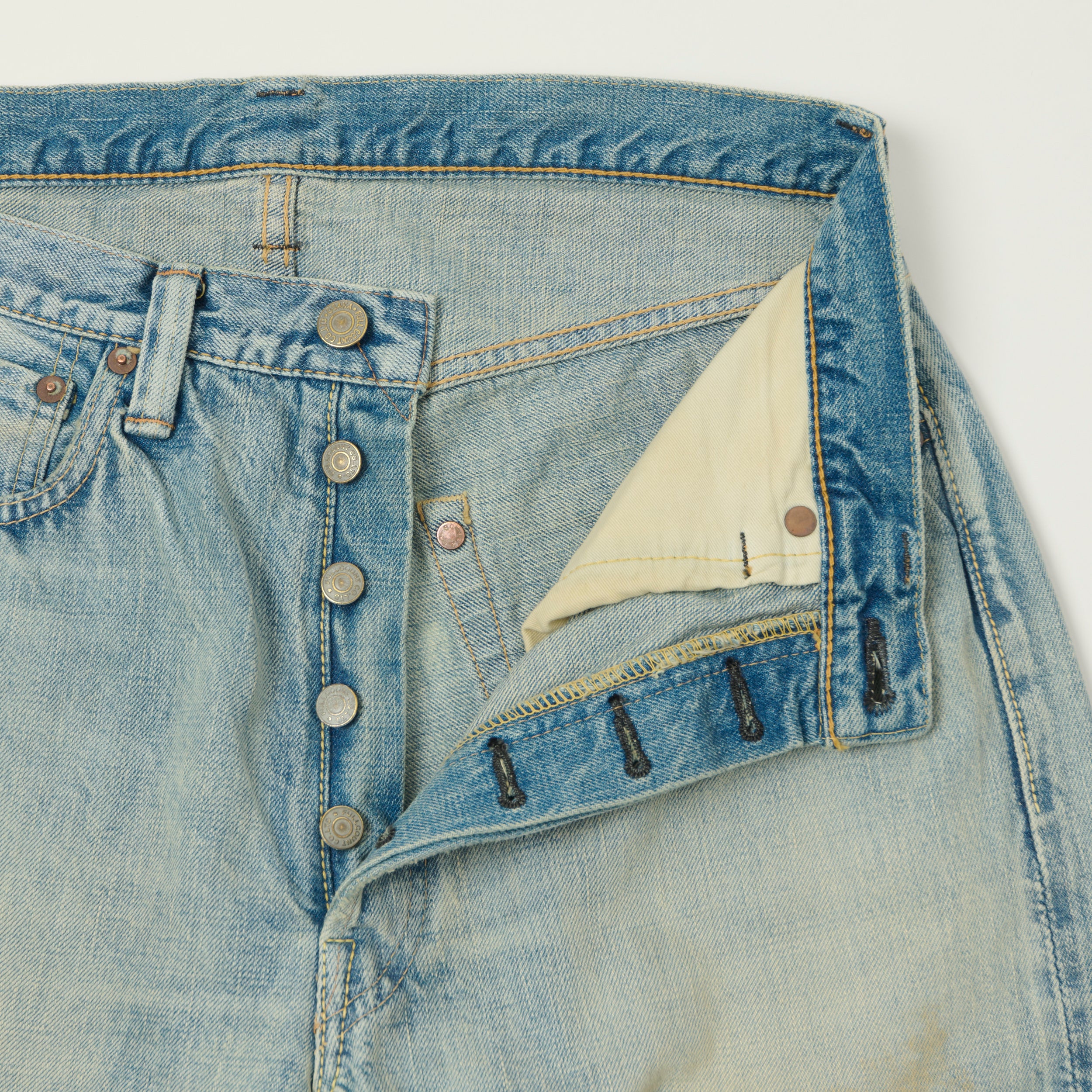FULLCOUNT 0105 13.7oz Wide Straight Jean - 'Santa Monica' Wash