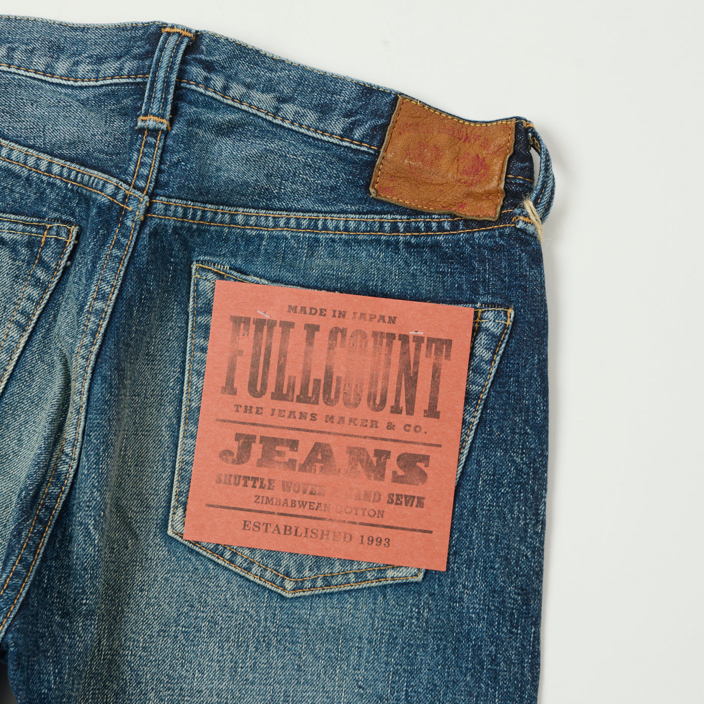 FULLCOUNT 1108XX 15.5oz Regular Straight Jean - 'Fear of the Dark' Wash