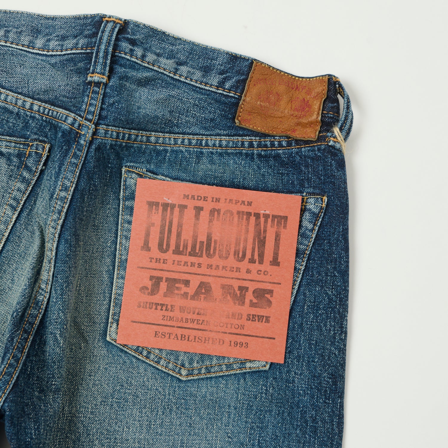 FULLCOUNT 1108XX 15.5oz Regular Straight Jean - 'Fear of the Dark' Wash