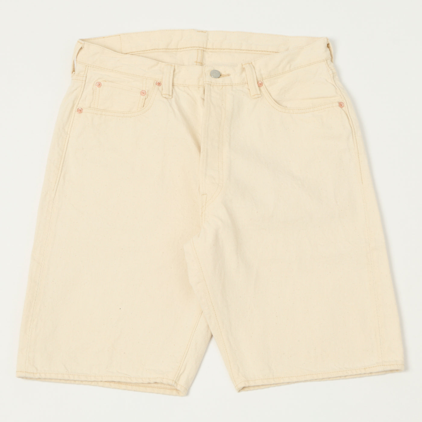 FULLCOUNT 1904 Five Pocket Denim Shorts - Ecru
