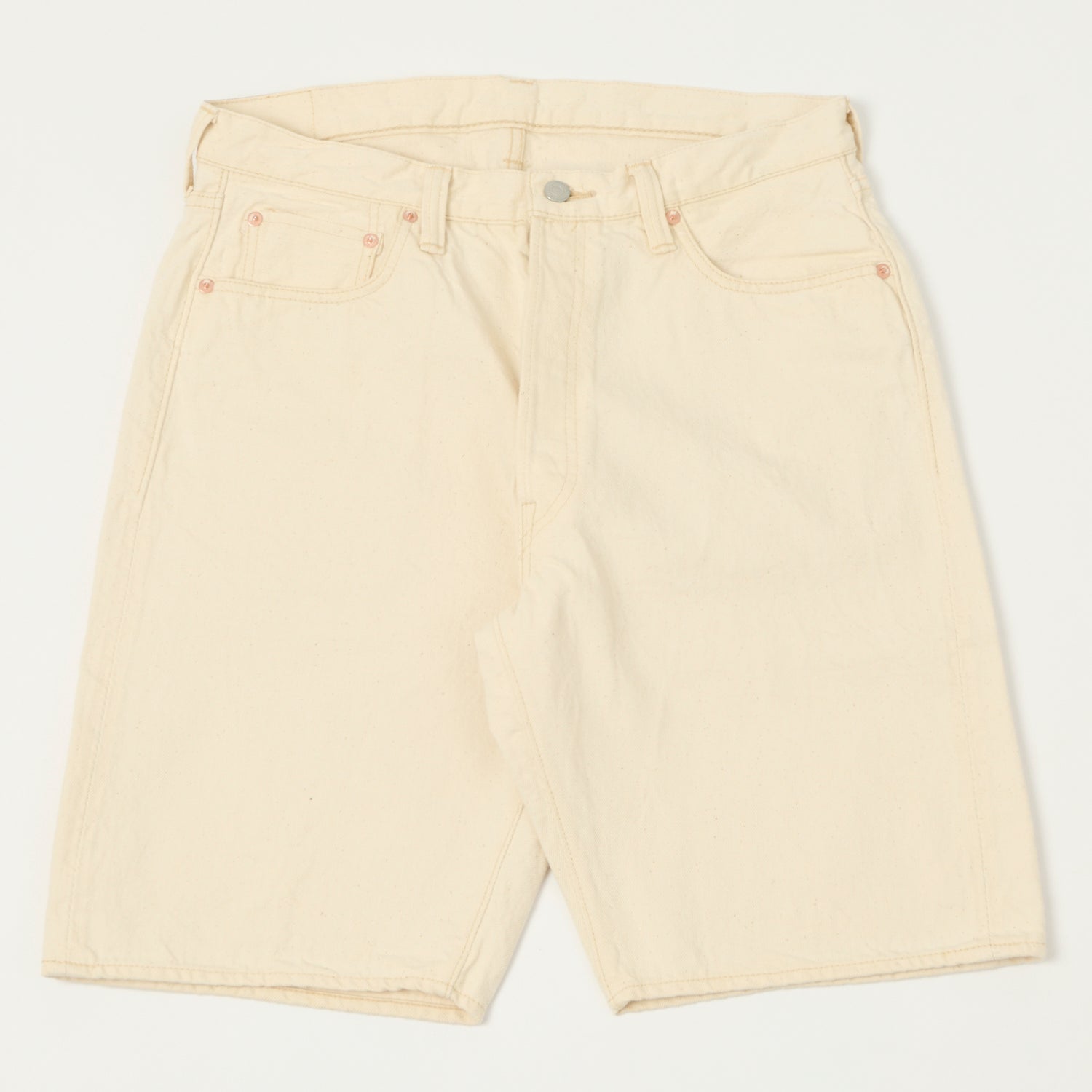 FULLCOUNT 1904 Five Pocket Denim Shorts - Ecru