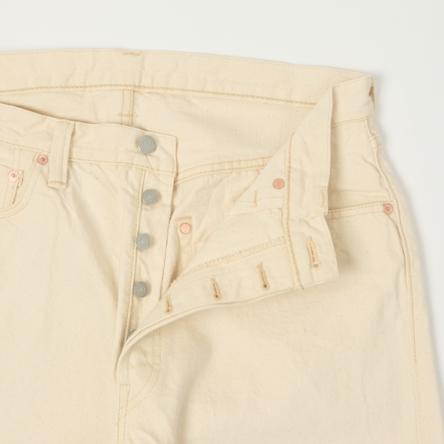 FULLCOUNT 1904 Five Pocket Denim Shorts - Ecru