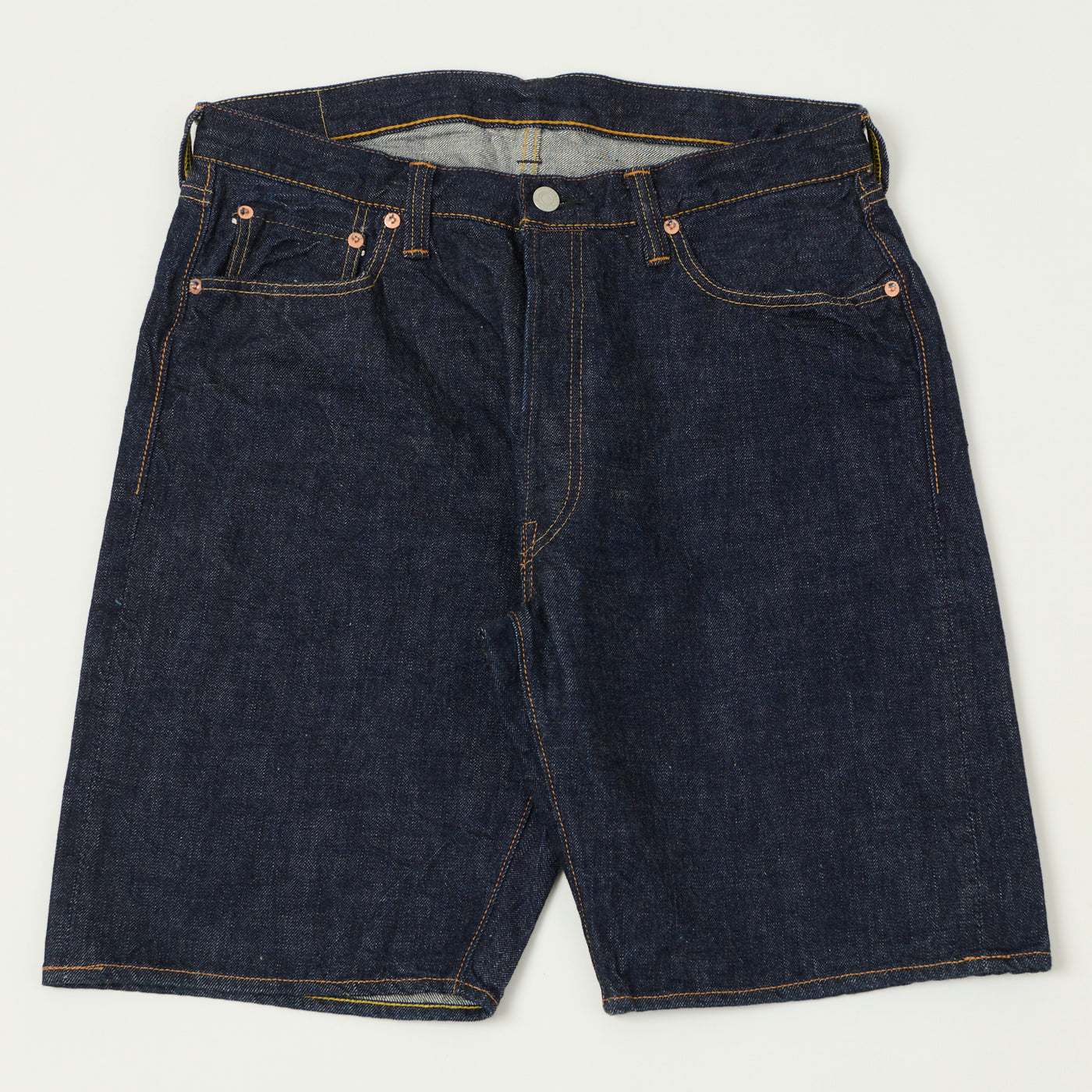FULLCOUNT 1904 Five Pocket Denim Shorts - One Wash