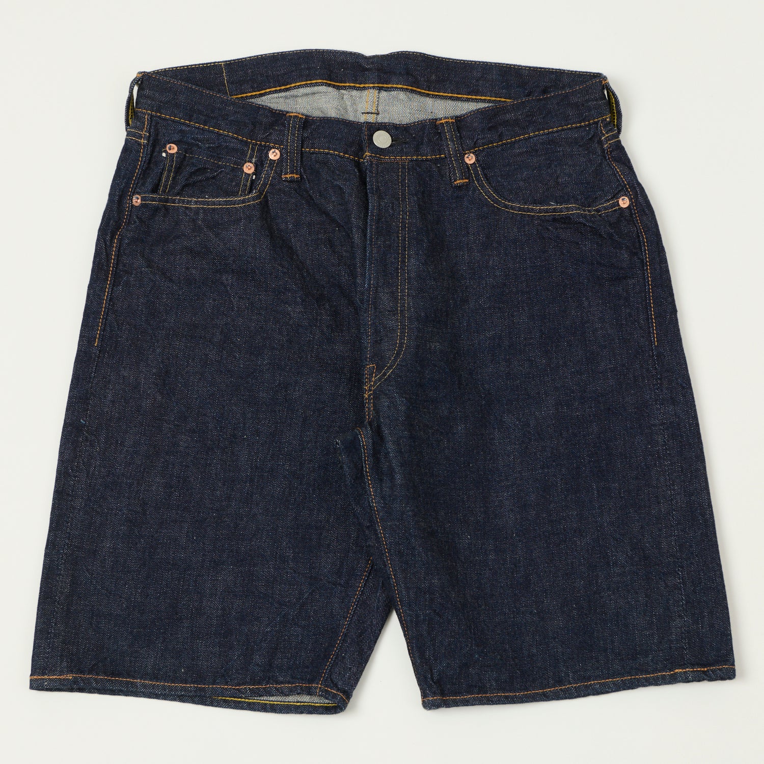 FULLCOUNT 1904 Five Pocket Denim Shorts - One Wash