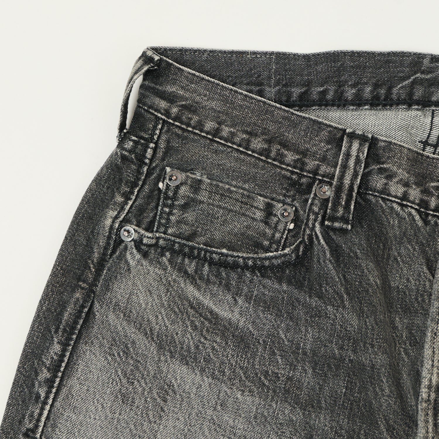 FULLCOUNT 1904 Five Pocket Denim Shorts - Black Dartford Wash