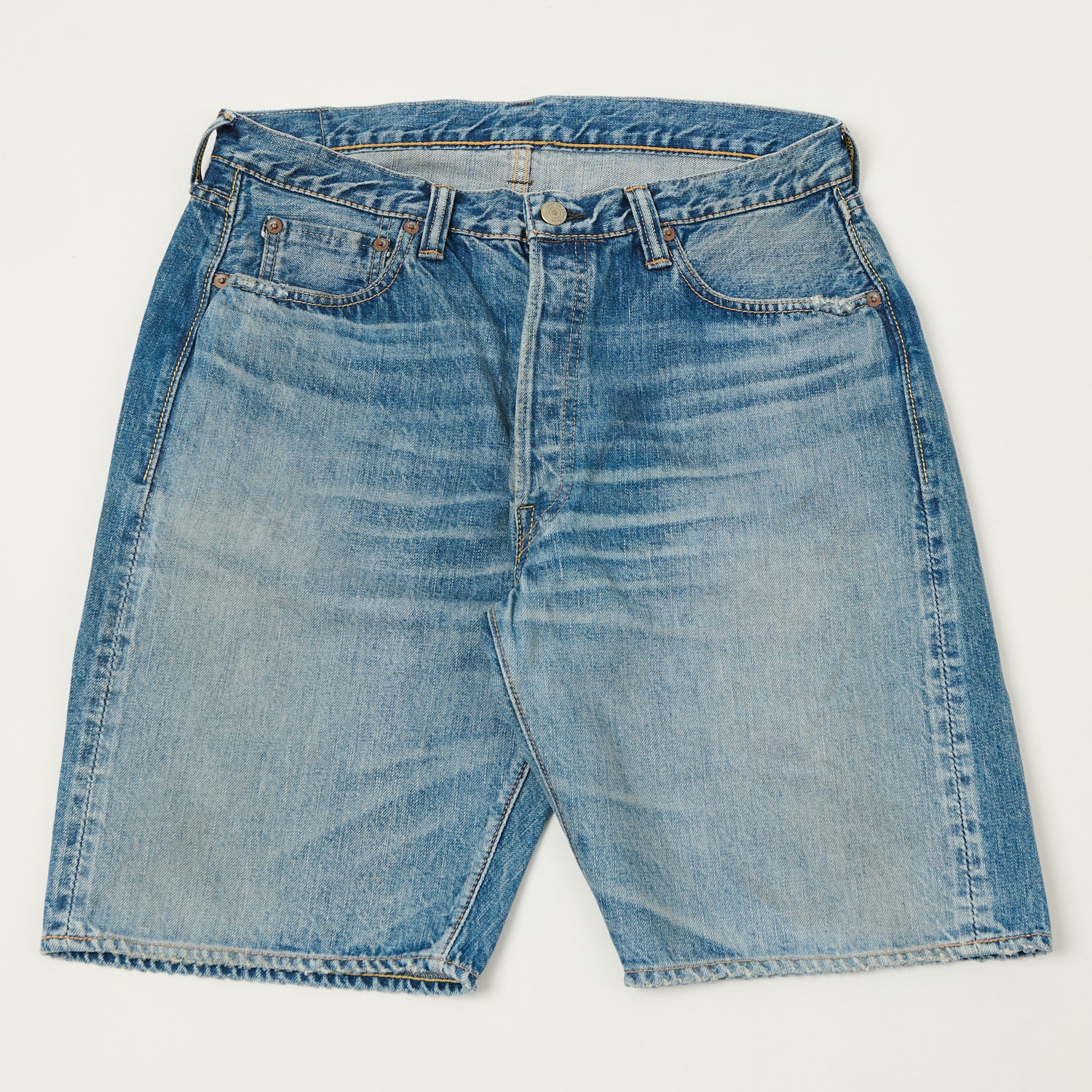 FULLCOUNT 1904 Five Pocket Denim Shorts - Dartford Wash