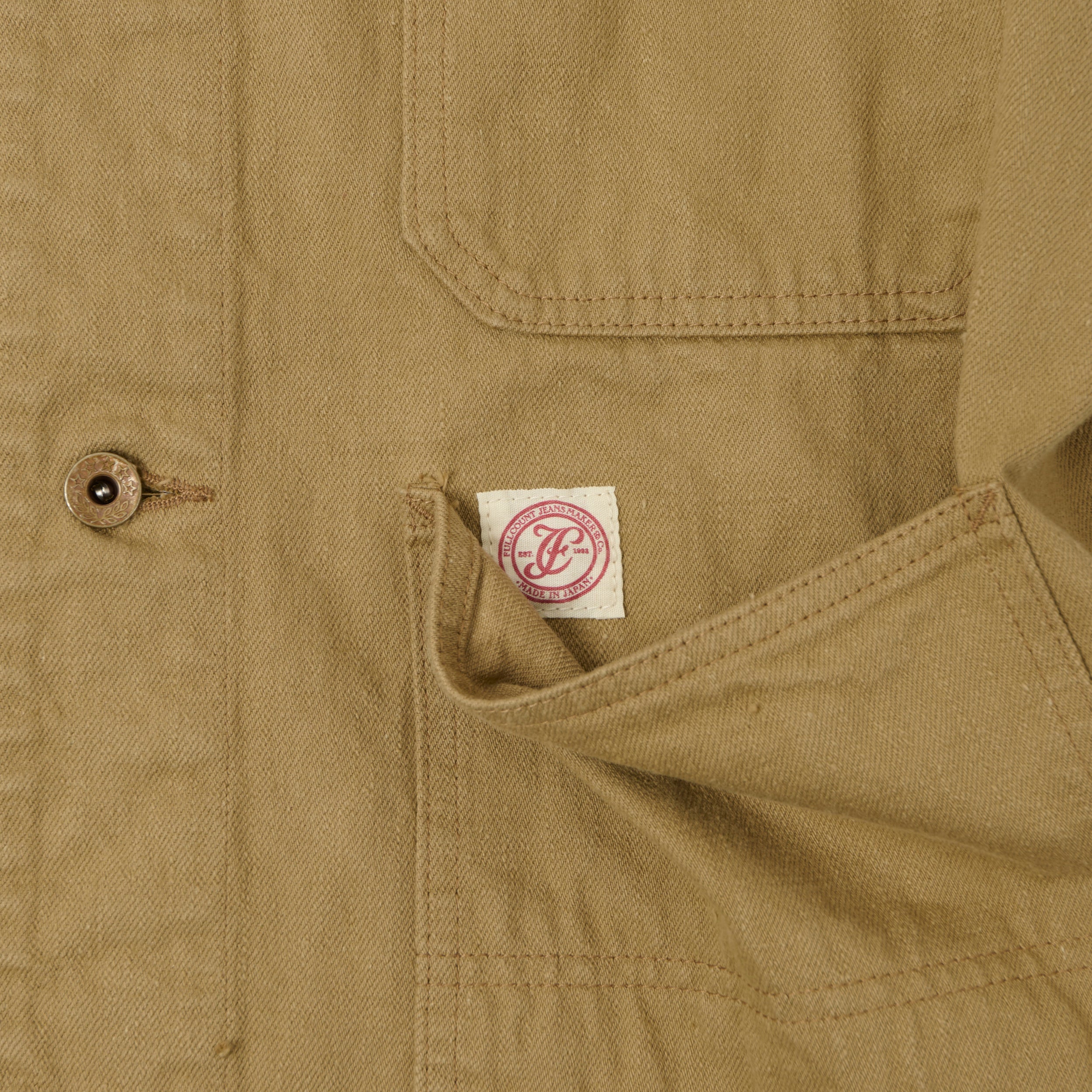FULLCOUNT 2015 Denim Chore Jacket - Beige