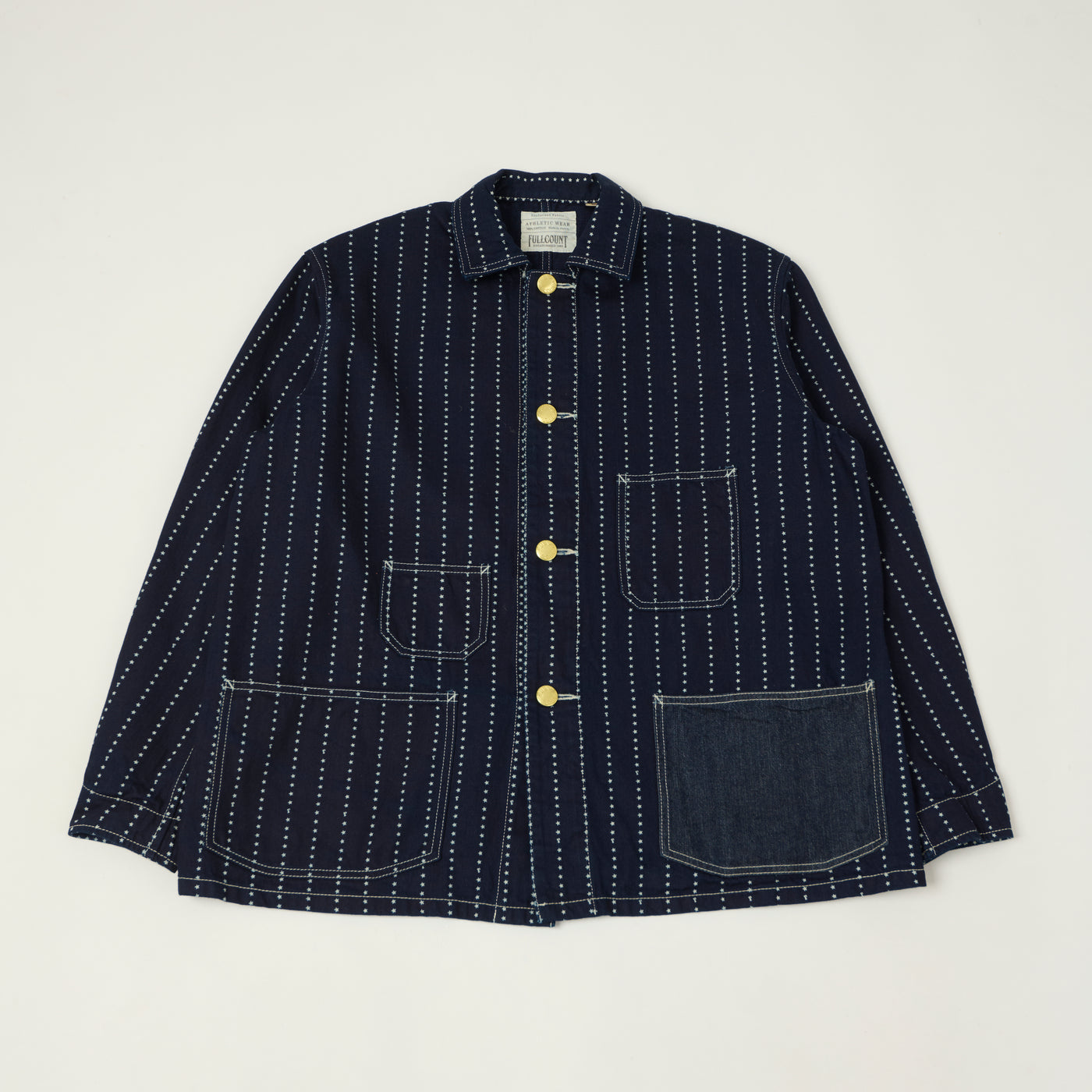 FULLCOUNT 2051 Star Print Wabash Chore Jacket - One Wash