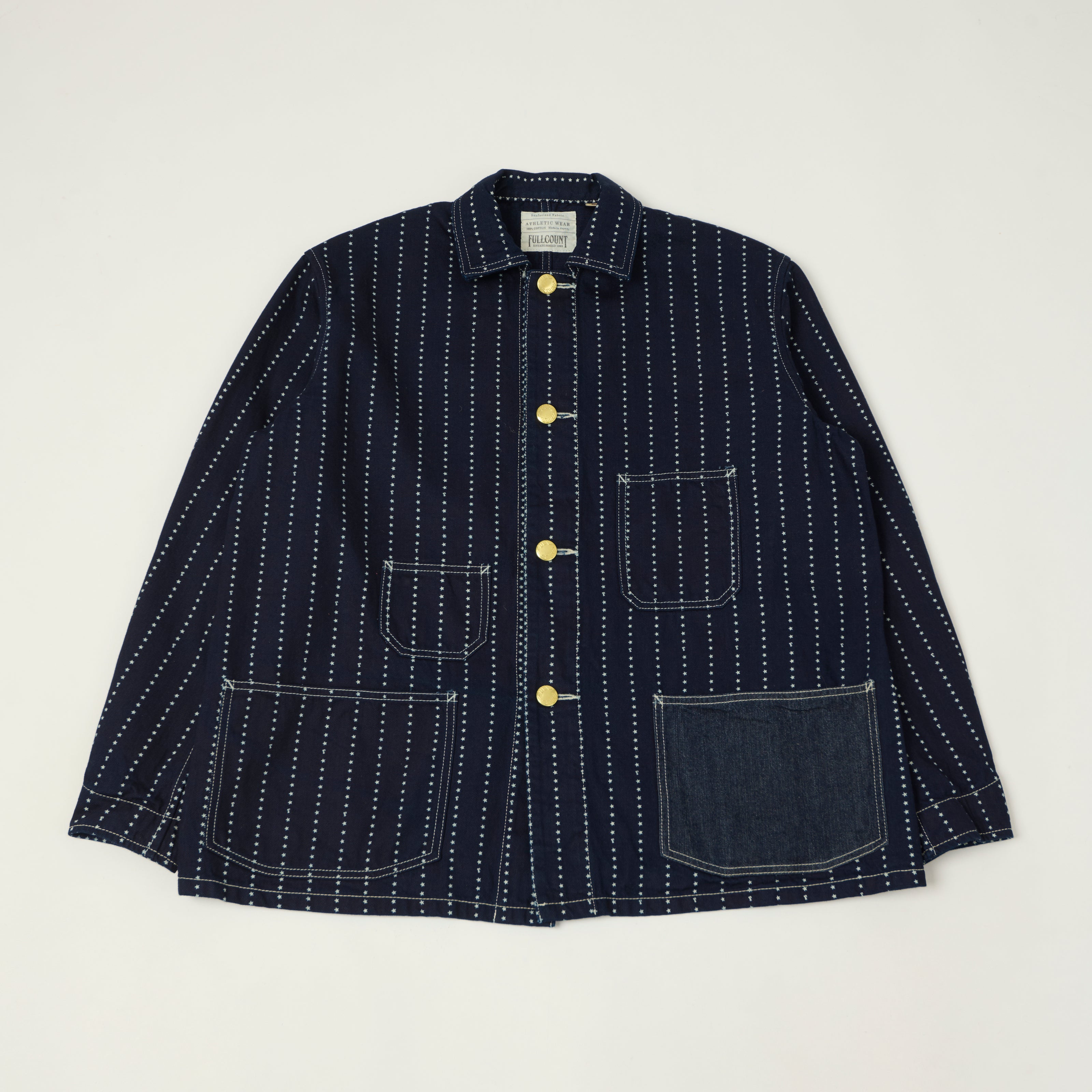 FULLCOUNT 2051 Star Print Wabash Chore Jacket - One Wash