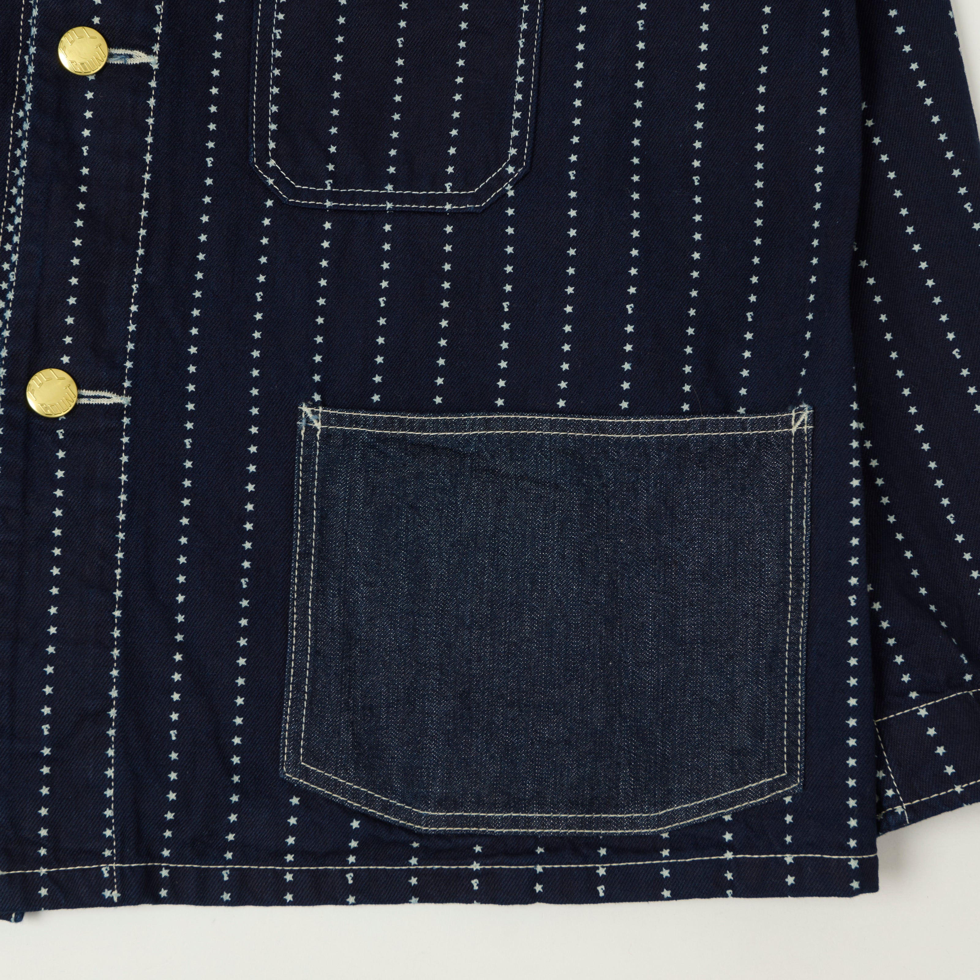 FULLCOUNT 2051 Star Print Wabash Chore Jacket - One Wash