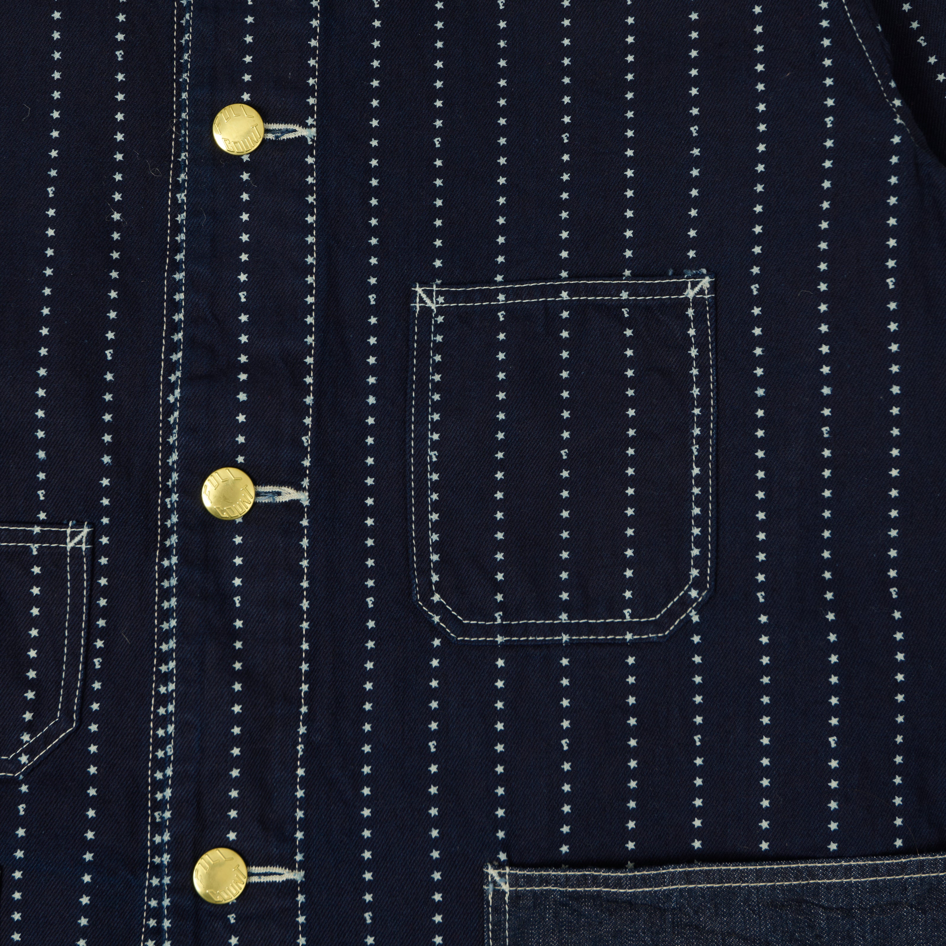 FULLCOUNT 2051 Star Print Wabash Chore Jacket - One Wash