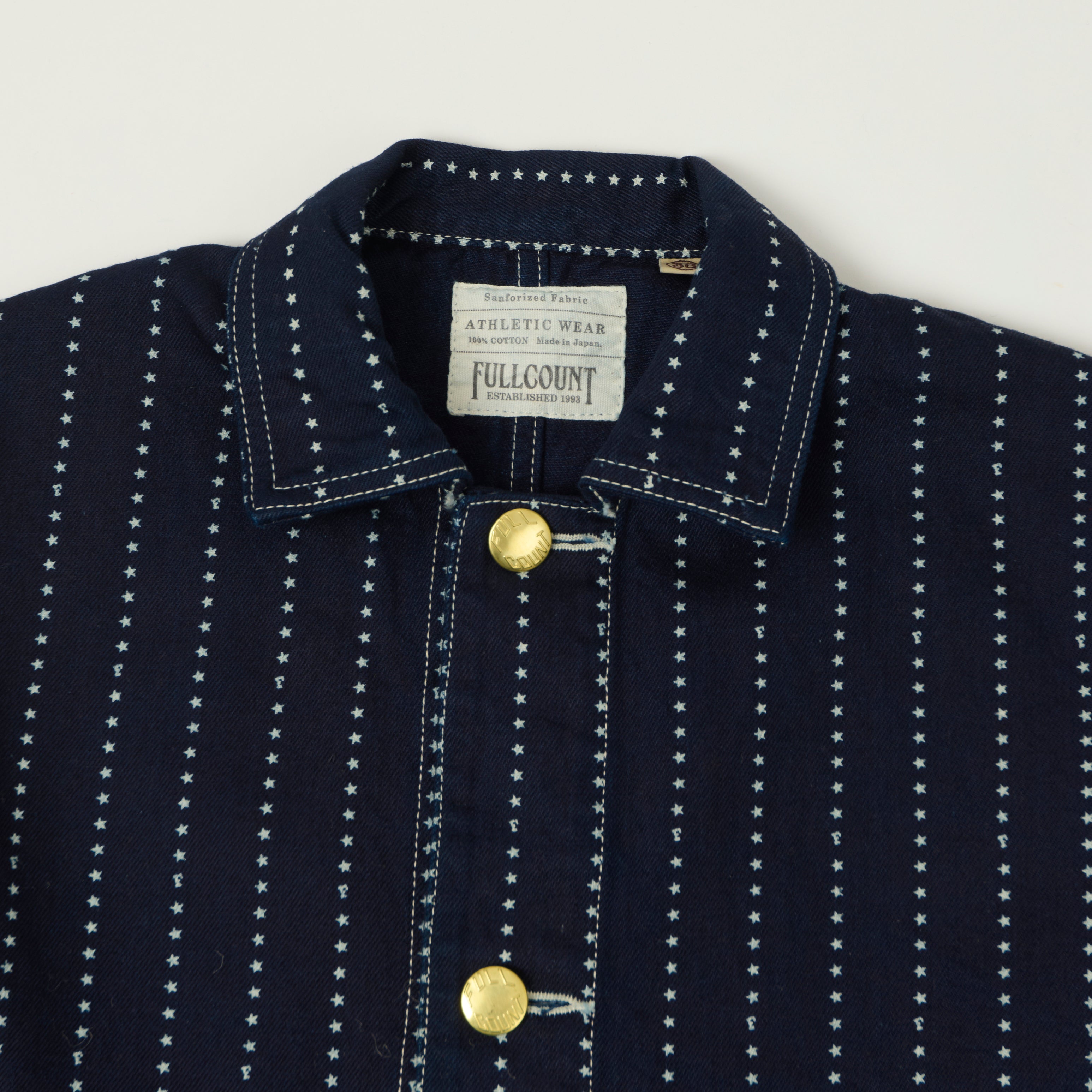 FULLCOUNT 2051 Star Print Wabash Chore Jacket - One Wash