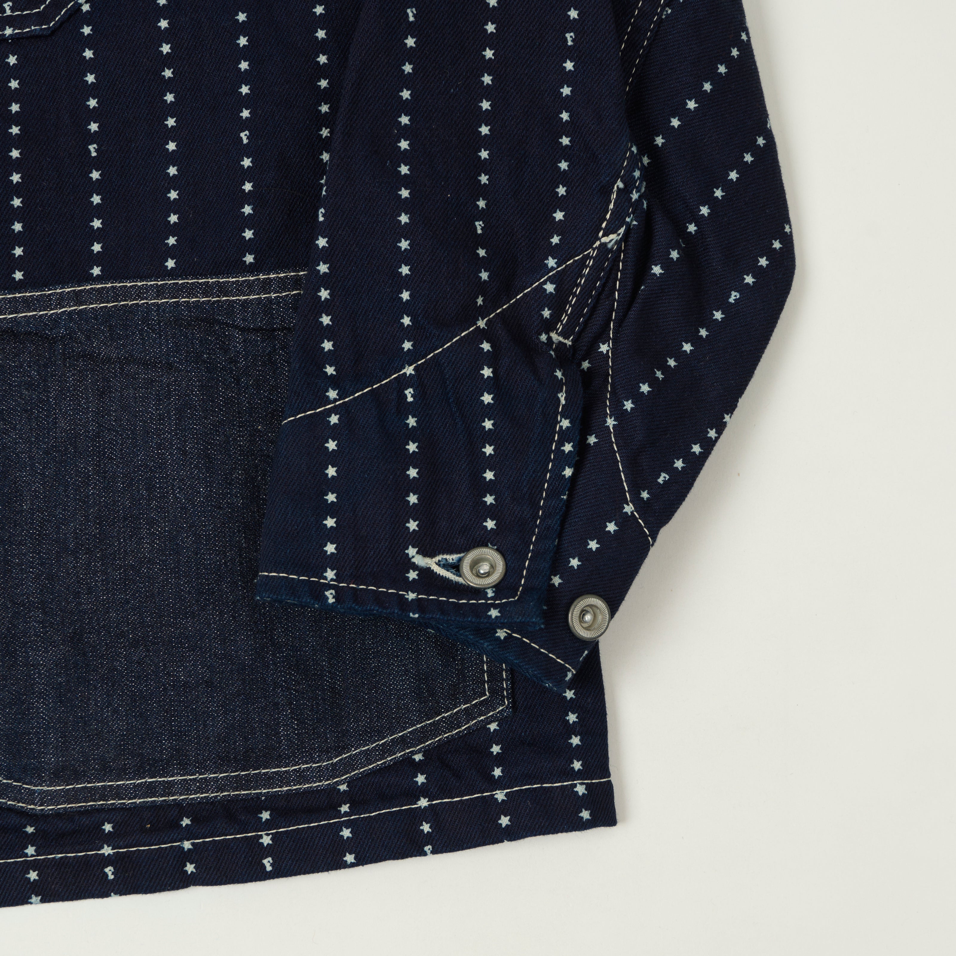 FULLCOUNT 2051 Star Print Wabash Chore Jacket - One Wash