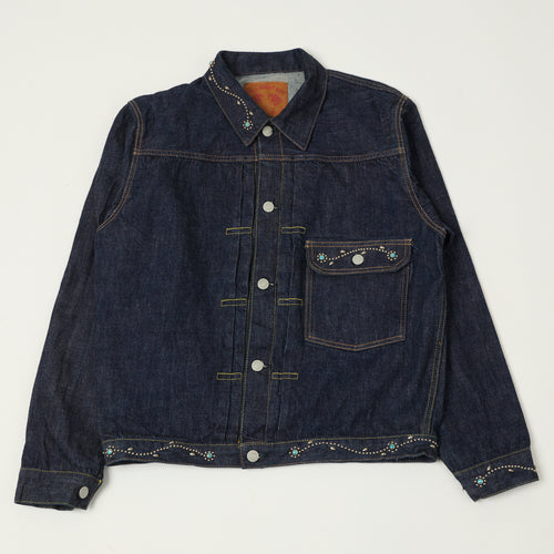 FULLCOUNT 2107 'On Studs by Zip Stevenson HTC' 13.75oz Type I Denim Jacket - One Wash