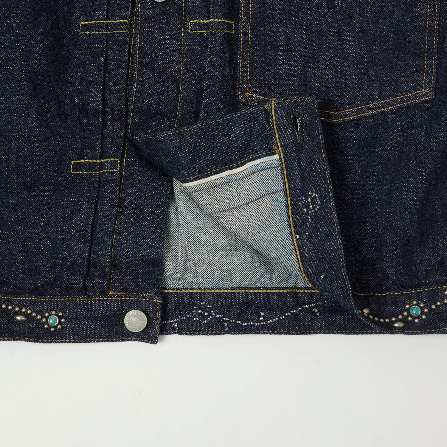 FULLCOUNT 2107 'On Studs by Zip Stevenson HTC' 13.75oz Type I Denim Jacket - One Wash