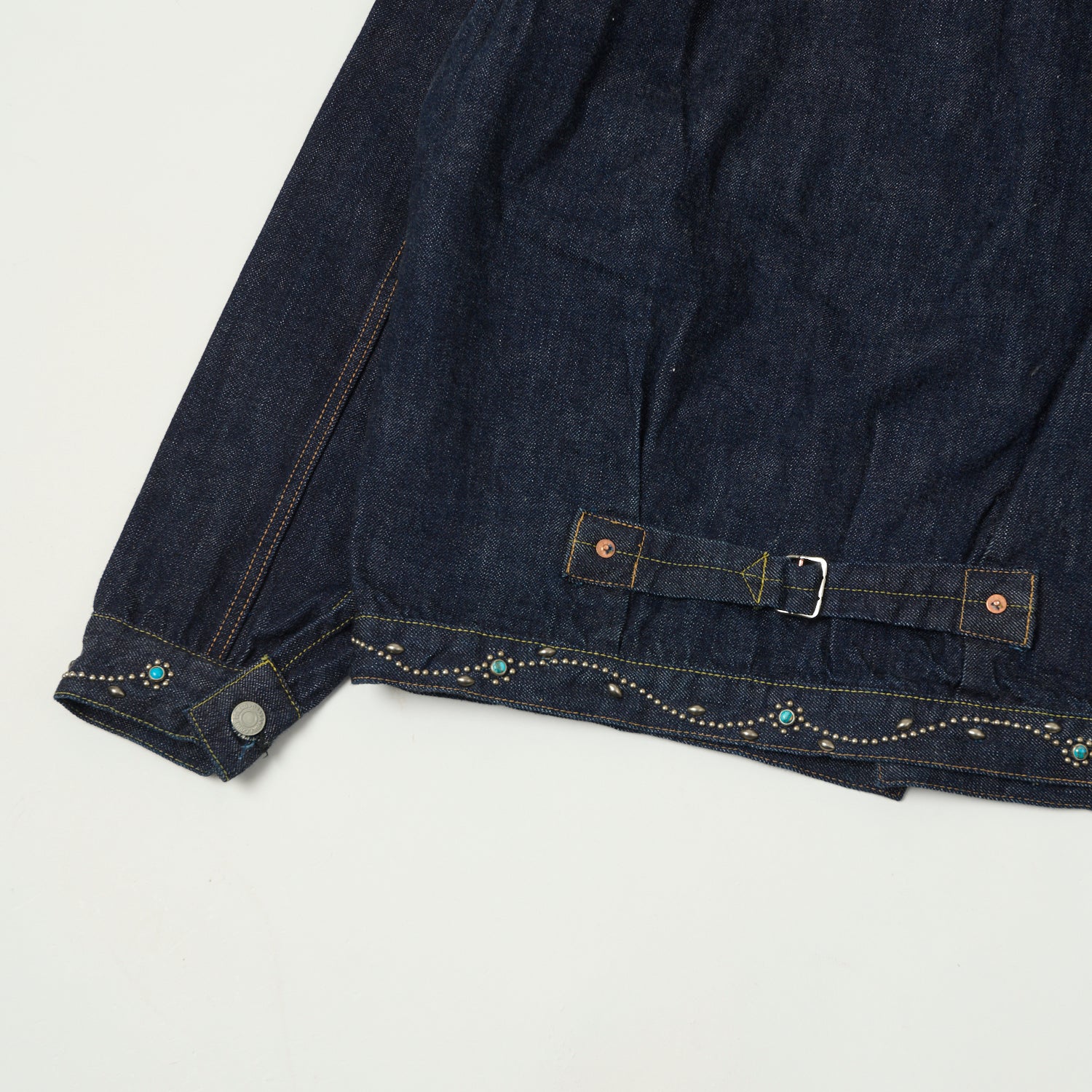 FULLCOUNT 2107 'On Studs by Zip Stevenson HTC' 13.75oz Type I Denim Jacket - One Wash