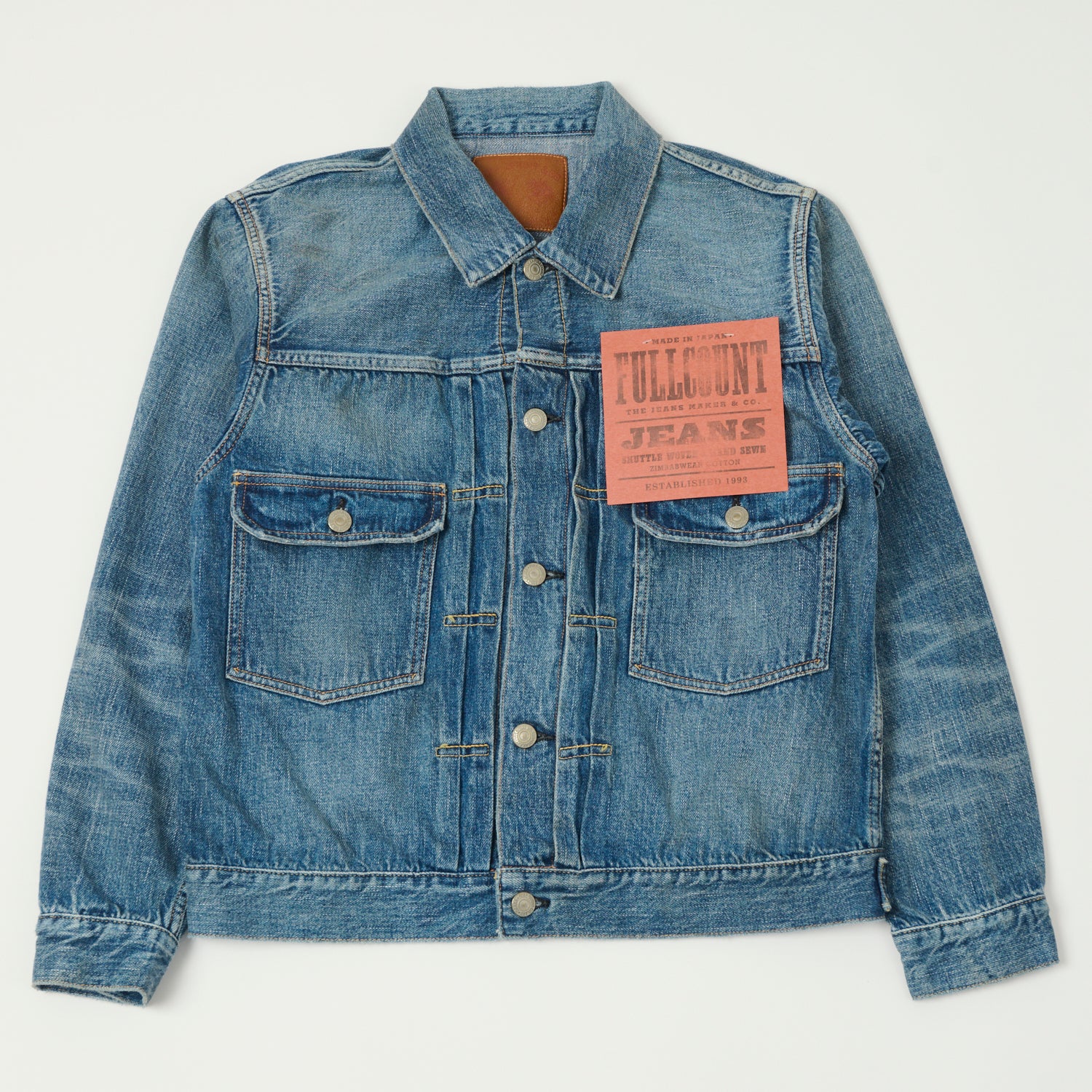 FULLCOUNT 2102SS 'Super Smooth' 11.5oz Type II Denim Jacket - 'Dartford' Wash