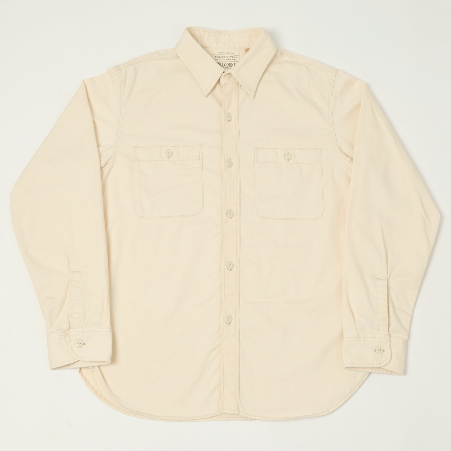 FULLCOUNT 4087 Twill Work Shirt - Ecru