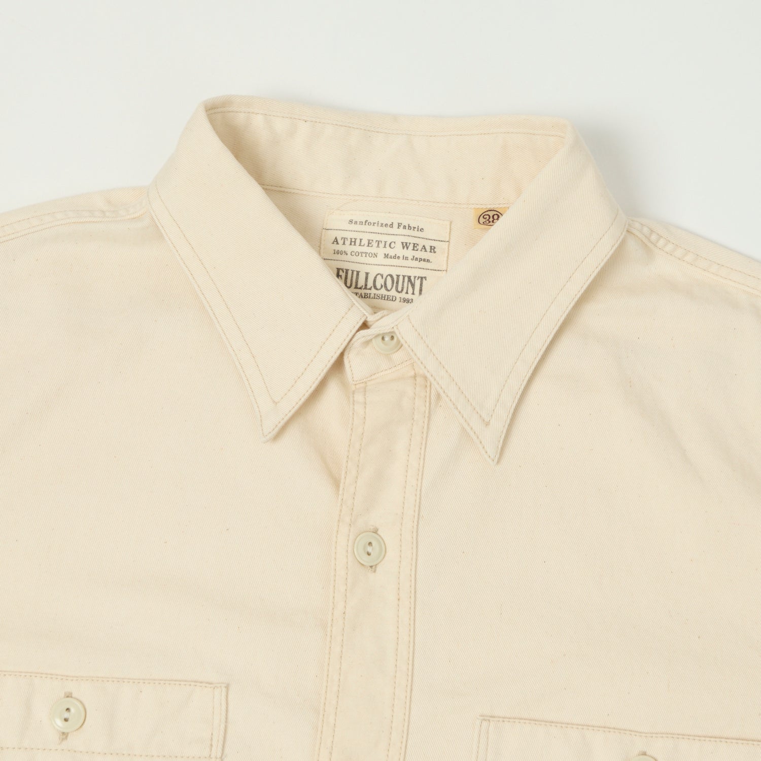 FULLCOUNT 4087 Twill Work Shirt - Ecru