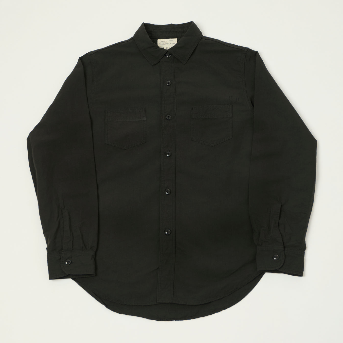FULLCOUNT 4091L 1920s Cotton/Linen Farmers Shirt - Black