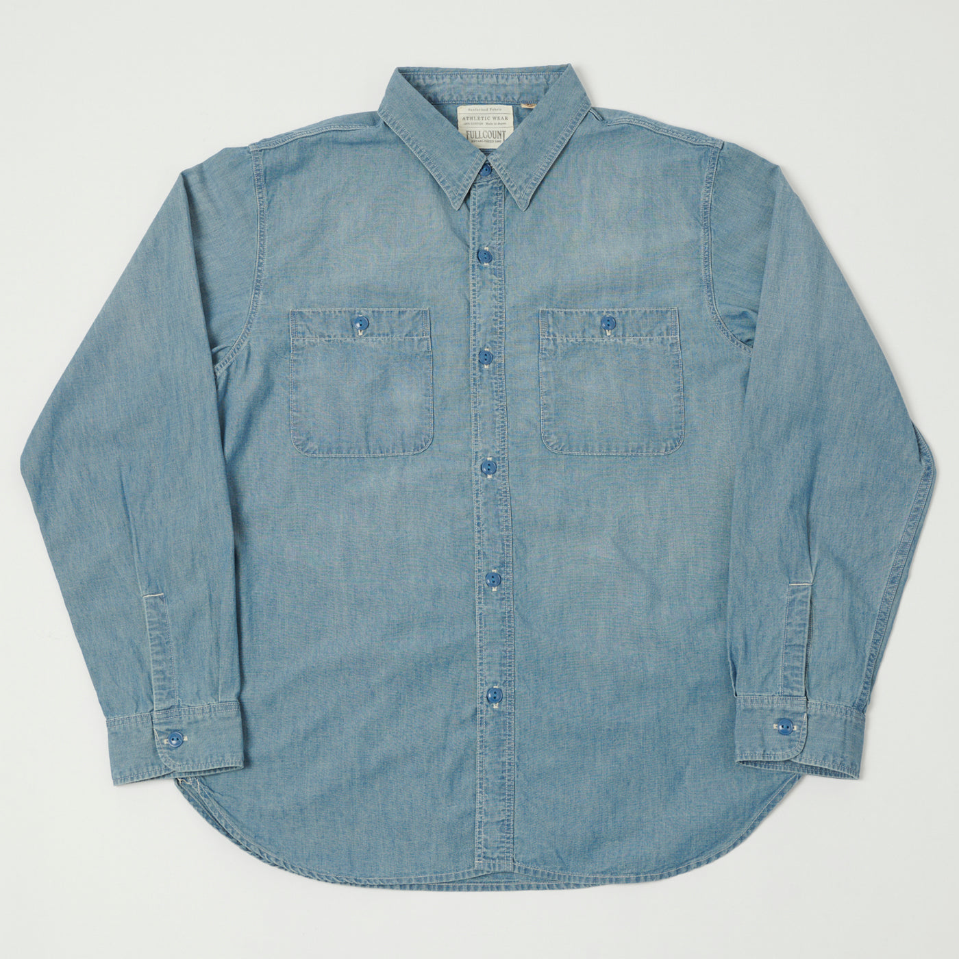 FULLCOUNT 4810 5oz Chambray Work Shirt - Heavy Wash