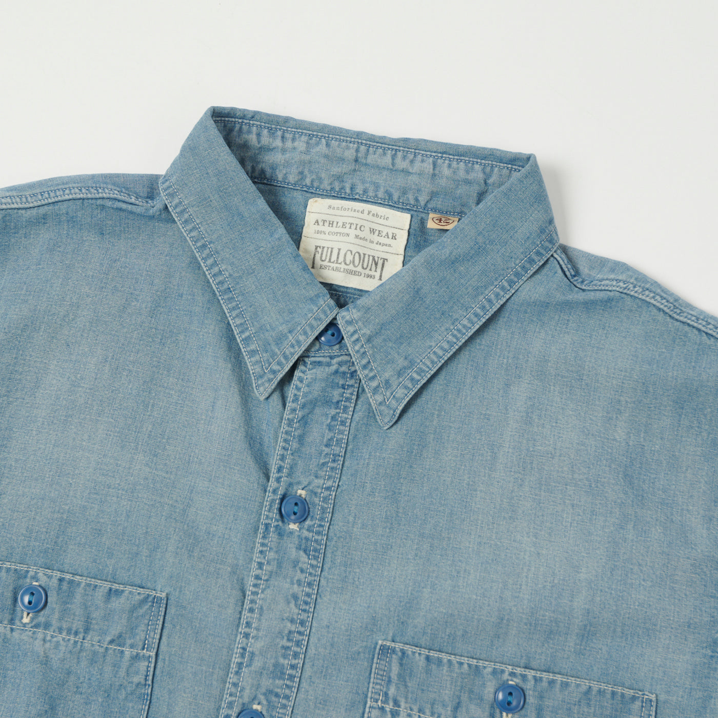 FULLCOUNT 4810 5oz Chambray Work Shirt - Heavy Wash