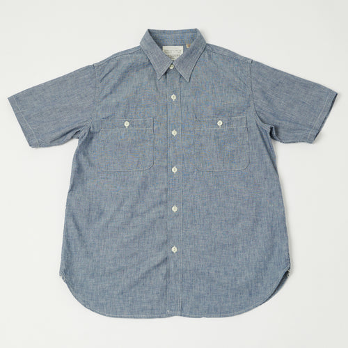 FULLCOUNT 4821 5oz Stripe Chambray Work Shirt - Indigo Stripe