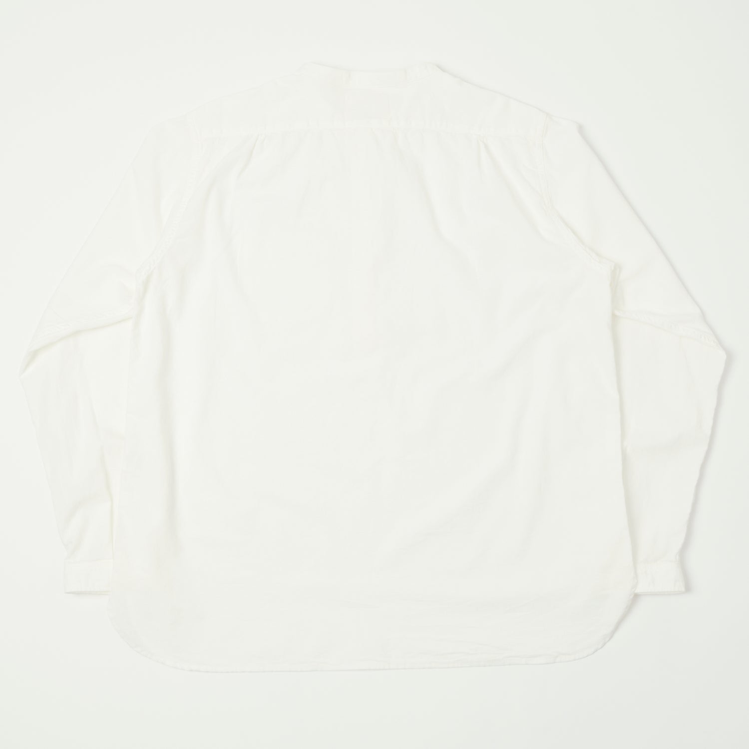 FULLCOUNT 4900 Stand Collar Pullover Chambray Shirt - White