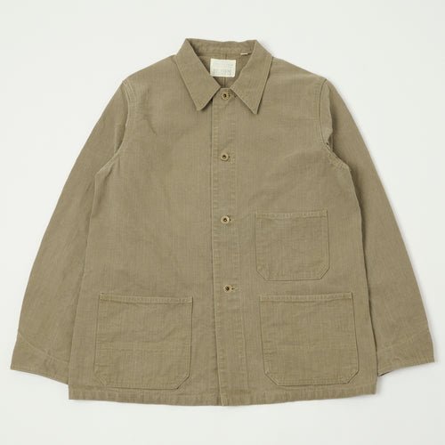 FULLCOUNT 2015 Sulfur Dye Heavy Oxford Chore Jacket - Olive Drab