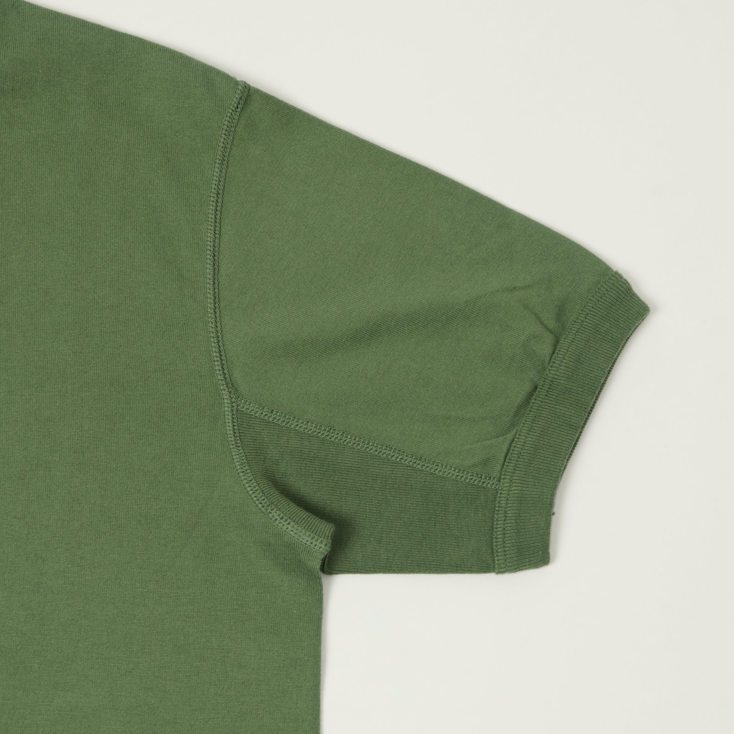 FULLCOUNT 5222 Flat Seam Heavyweight T-Shirt - Evergreen