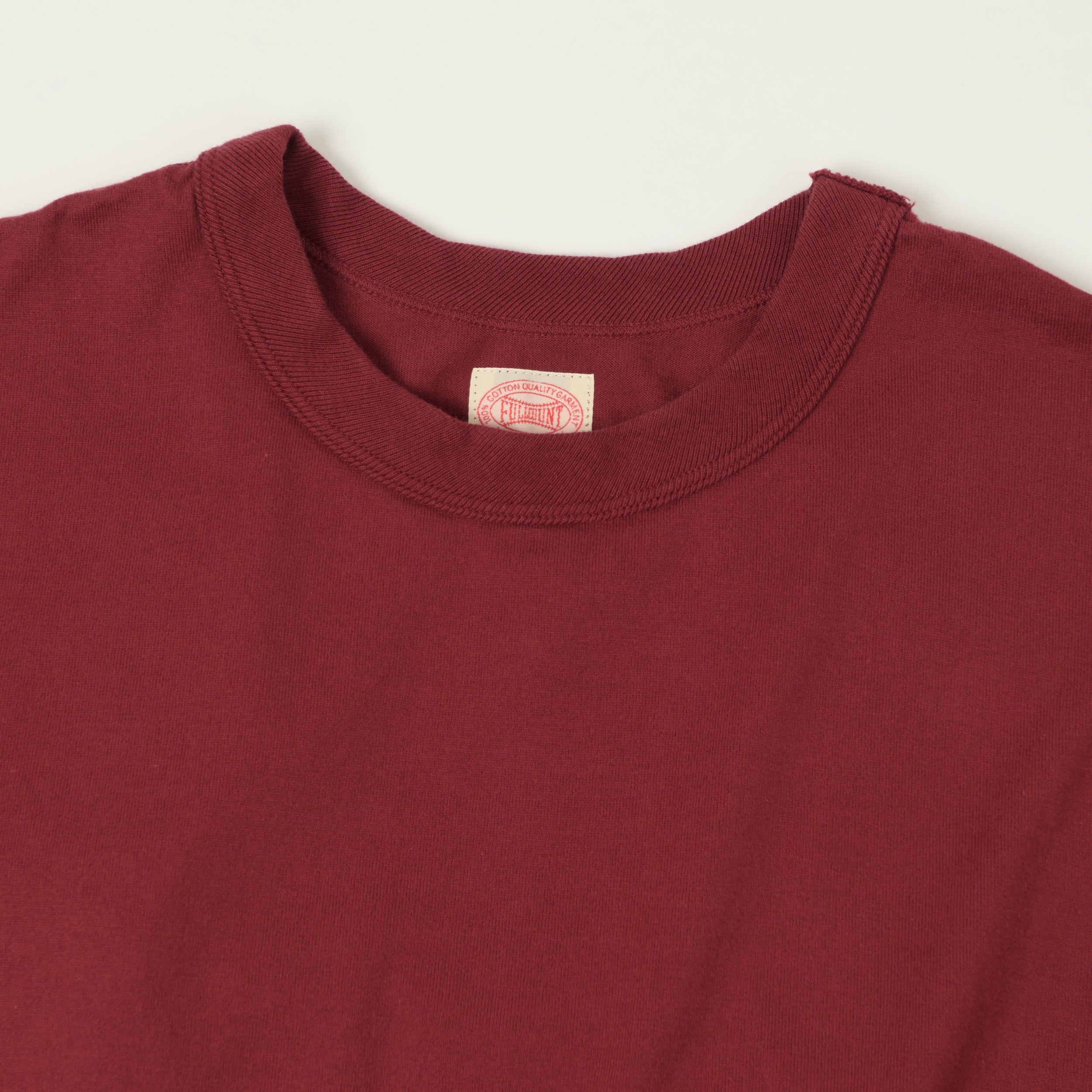 FULLCOUNT 5222 Flat Seam Heavyweight T-Shirt - Burgundy