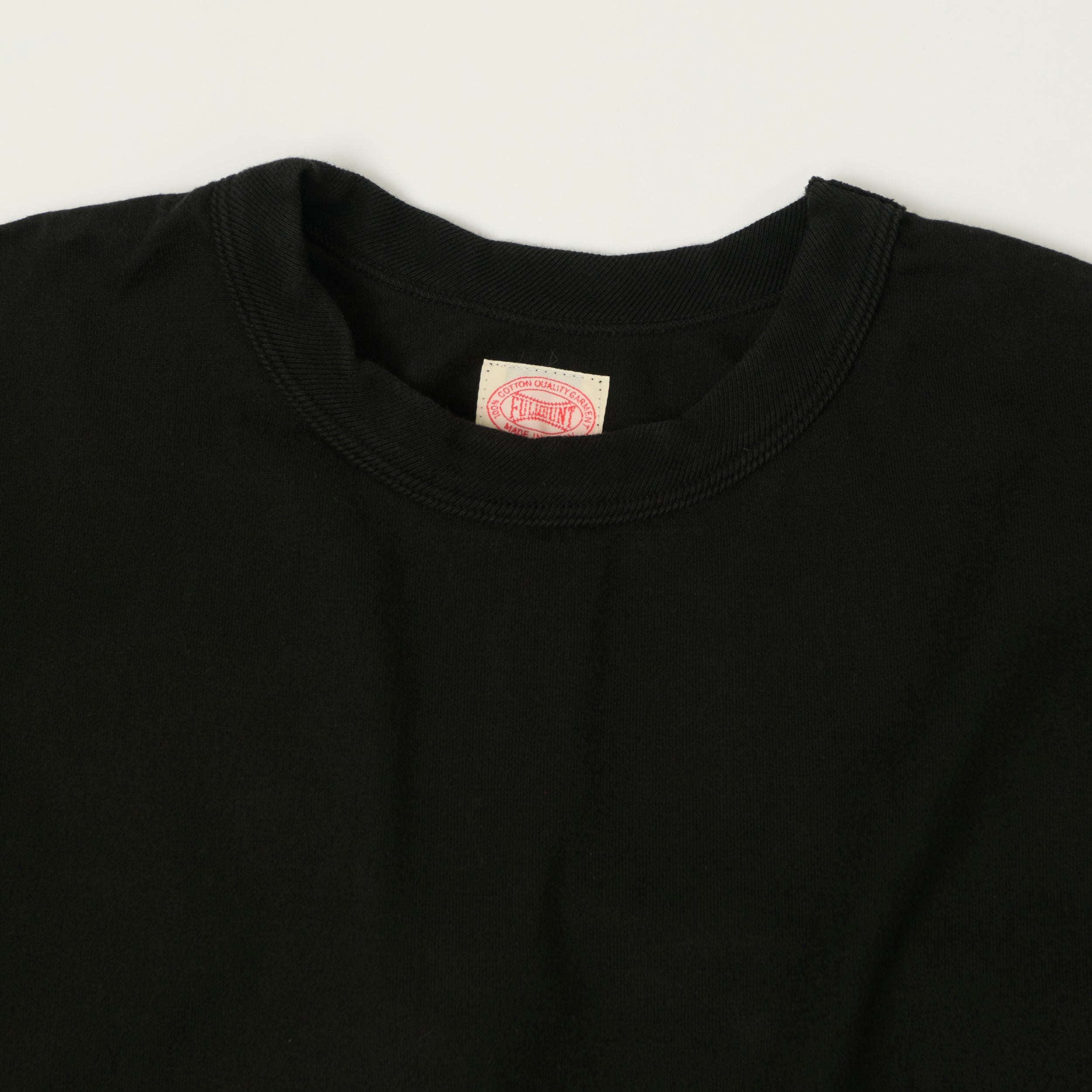 FULLCOUNT 5222 Flat Seam Heavyweight T-Shirt - Black
