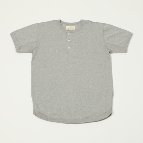 FULLCOUNT 5222H Flat Seam Heavyweight Henley - Heather Grey