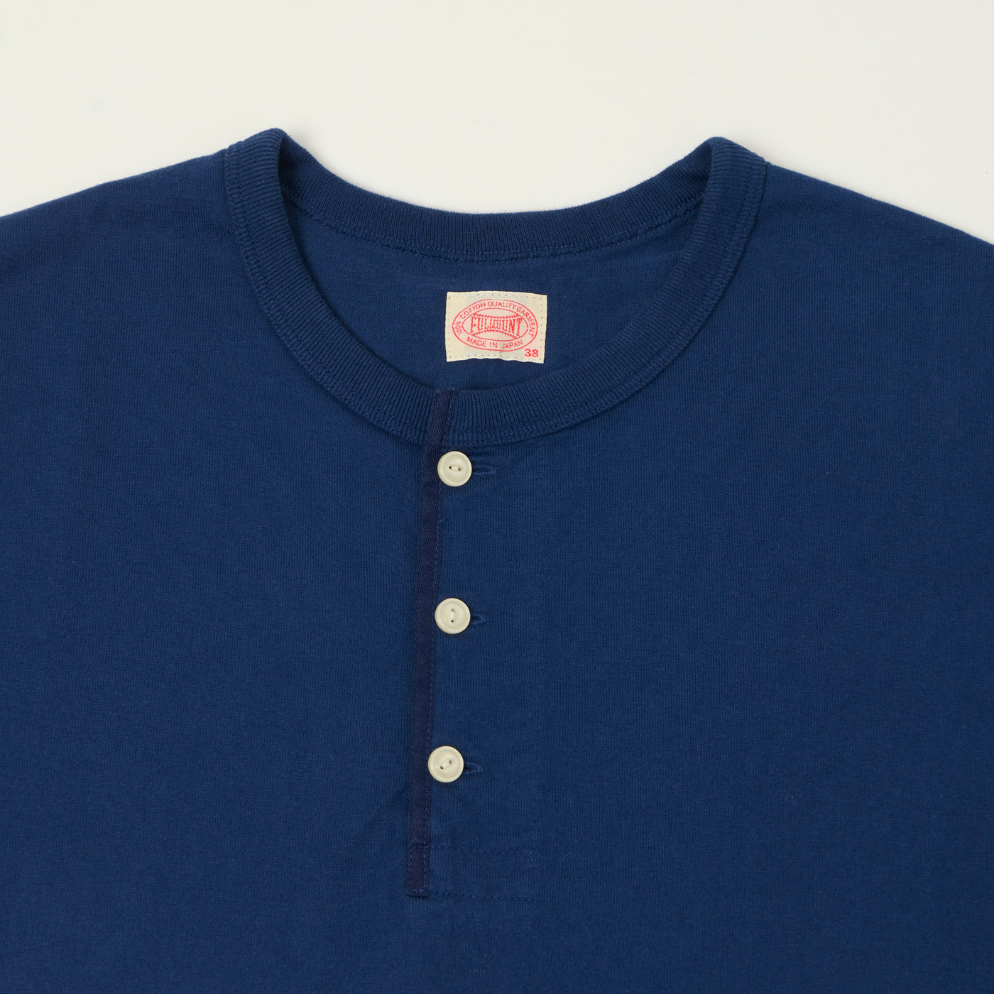 FULLCOUNT 5222H Flat Seam Heavyweight Henley - Navy