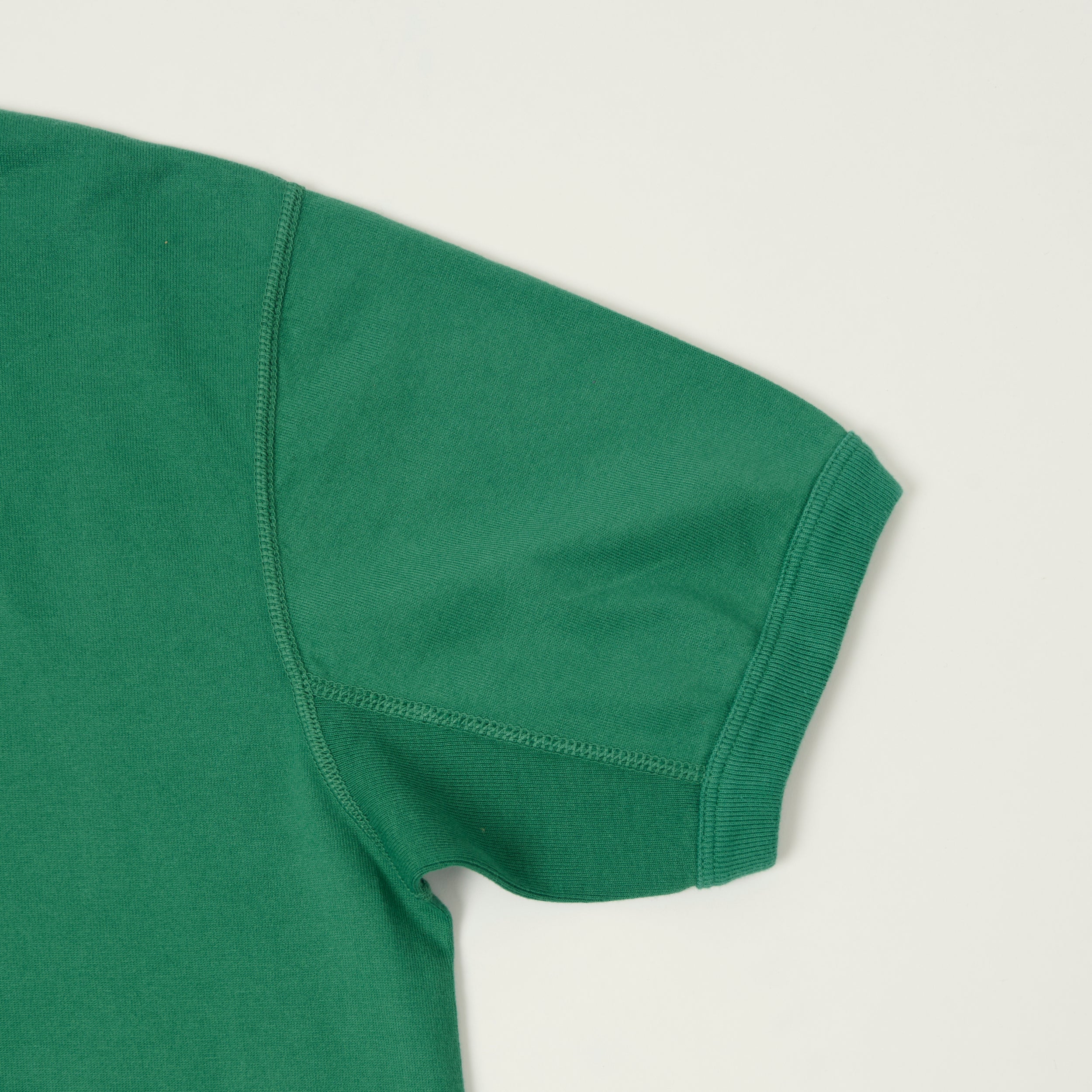 FULLCOUNT 5222H Flat Seam Heavyweight Henley - Green