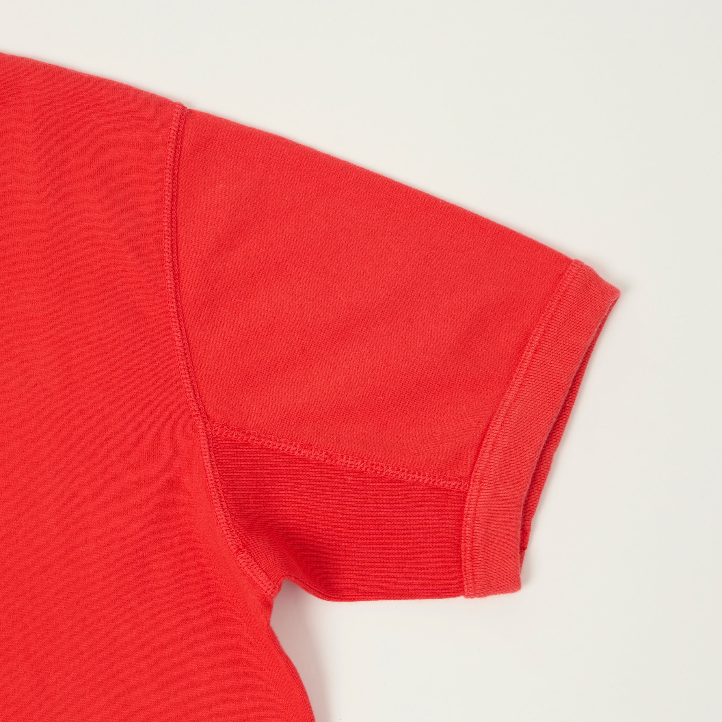 FULLCOUNT 5222H Flat Seam Heavyweight Henley - Red