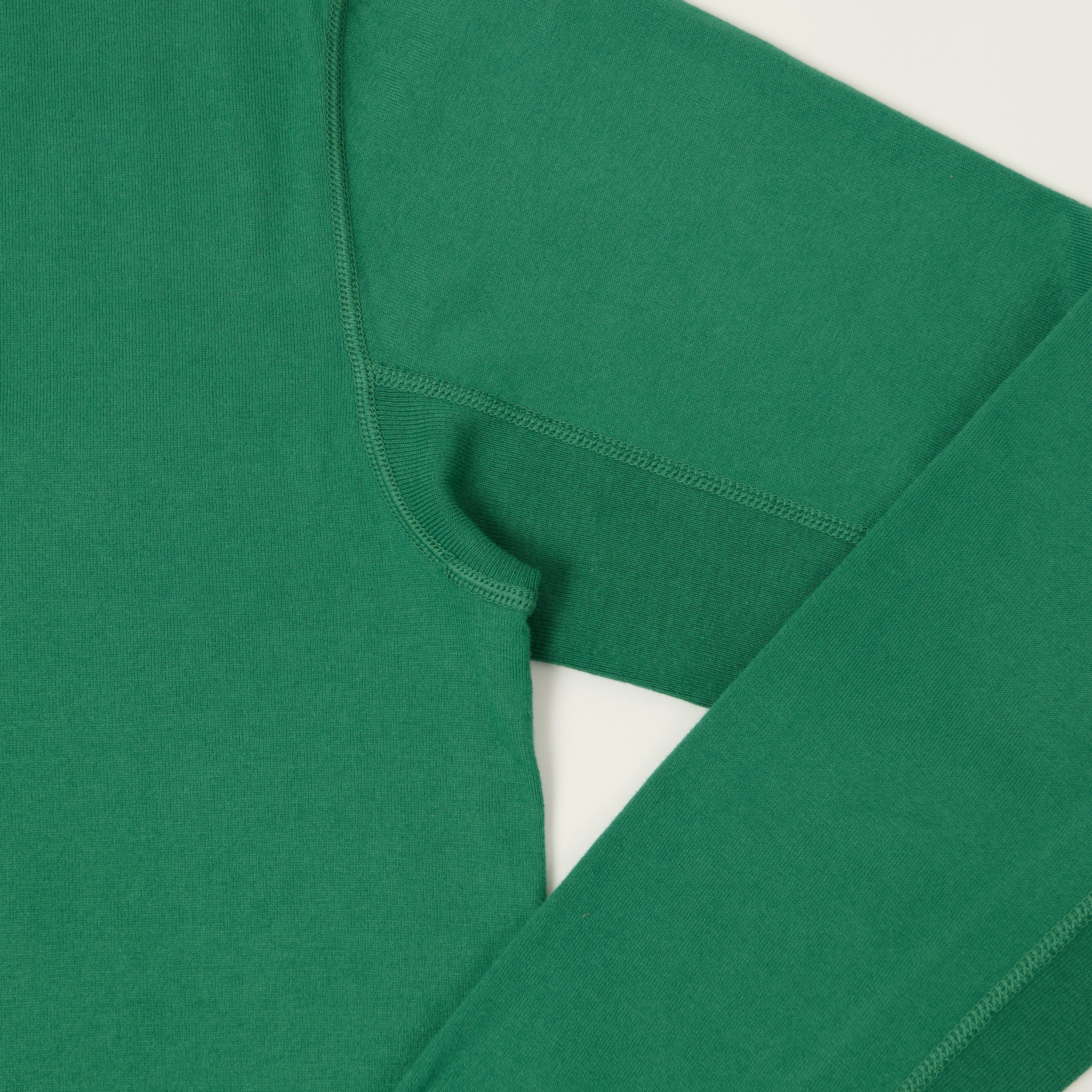FULLCOUNT 5222LH Flat Seam Heavyweight Henley - Green
