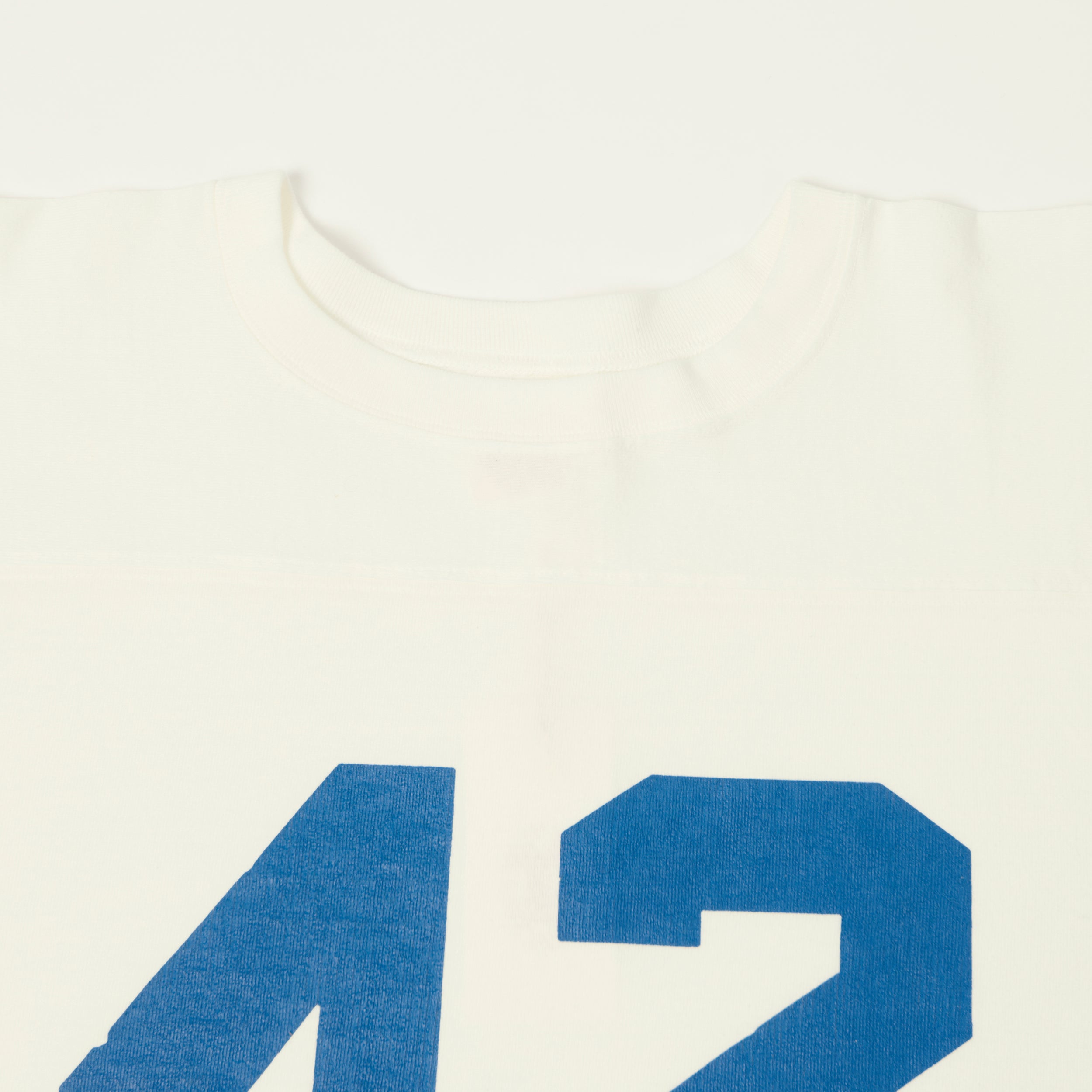 FULLCOUNT 5505 'Vintage Effect' Old Football T-Shirt - Blue/Multi