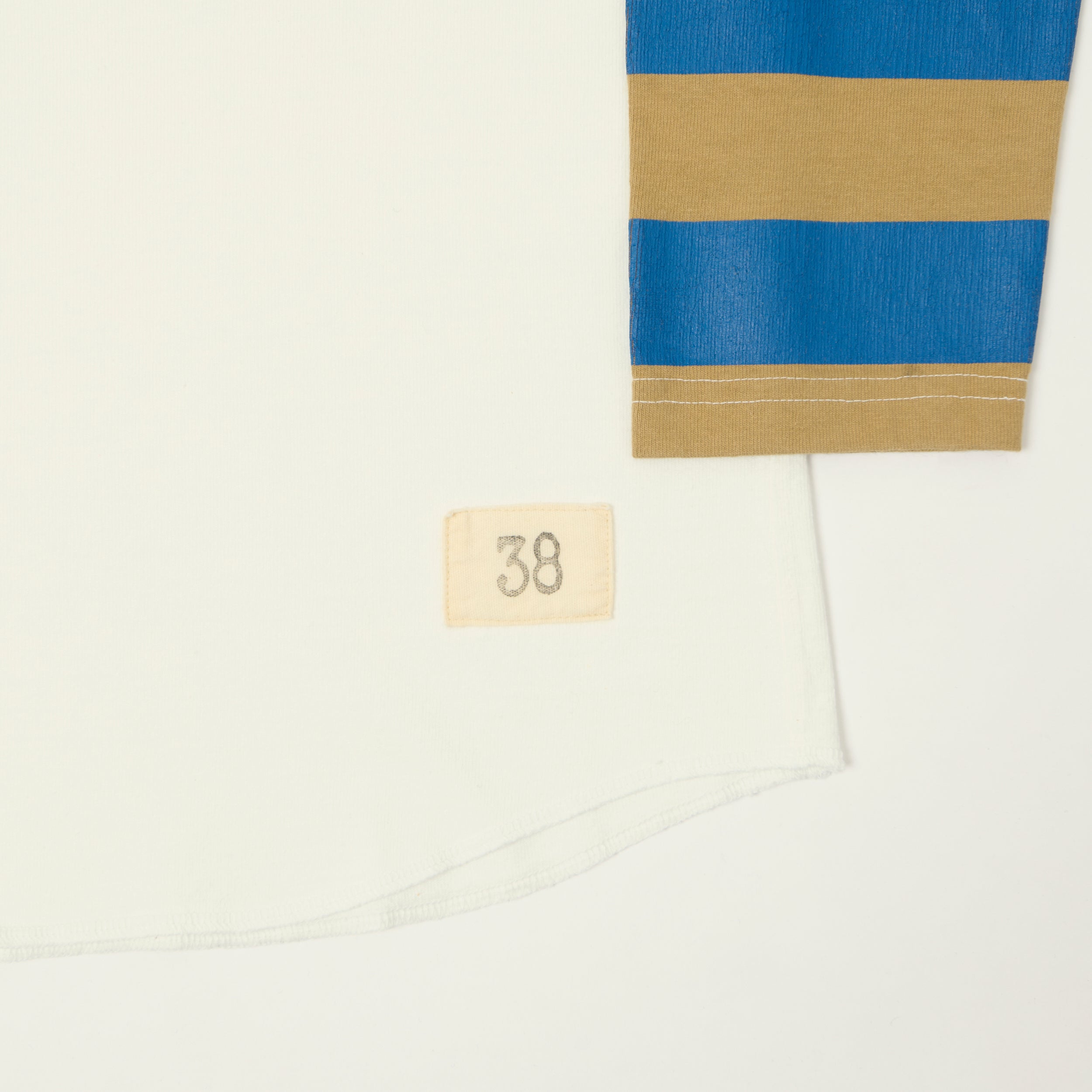 FULLCOUNT 5505 'Vintage Effect' Old Football T-Shirt - Blue/Multi