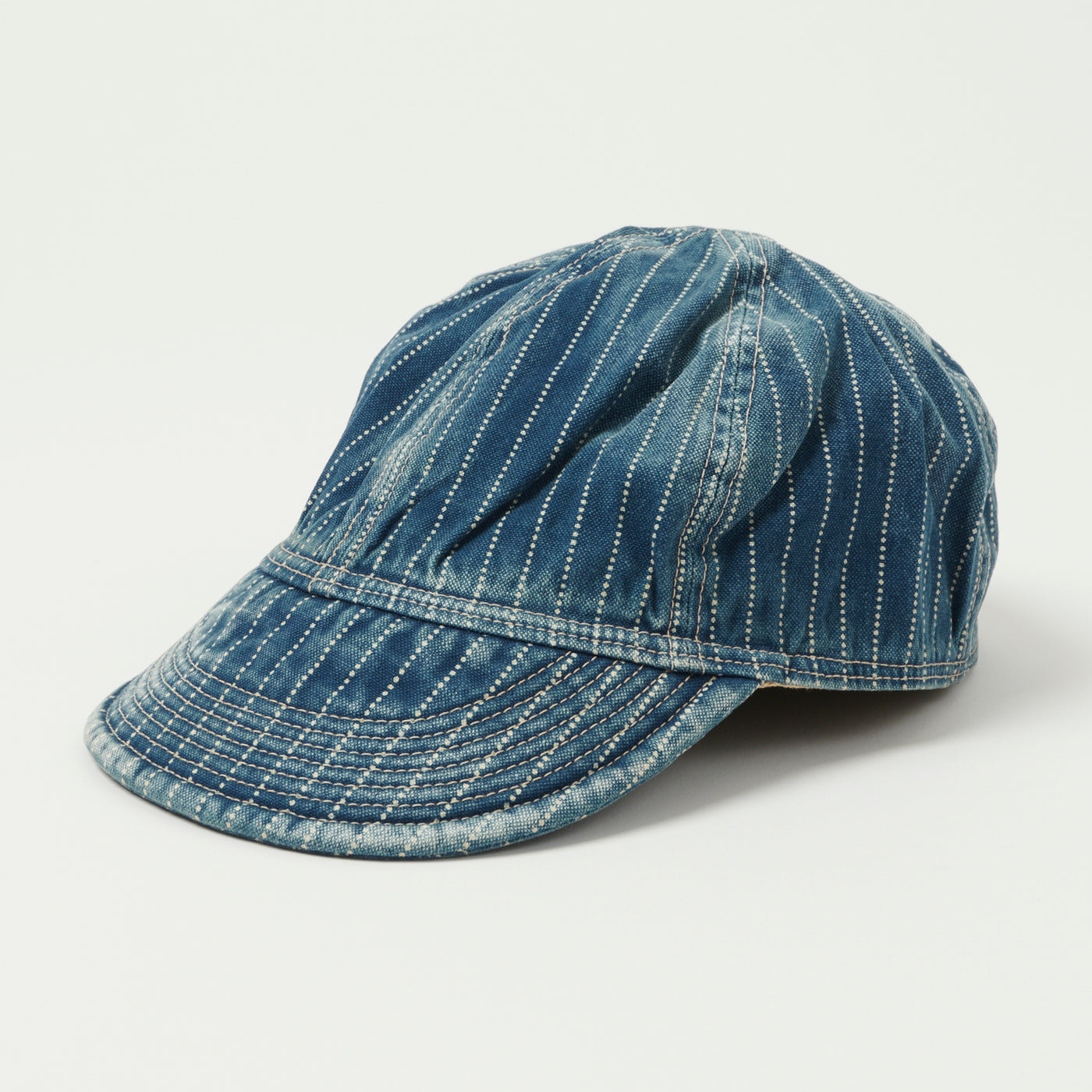 FULLCOUNT 6024 Indigo Wabash AAF Mechanic Denim Cap - Heavy Wash