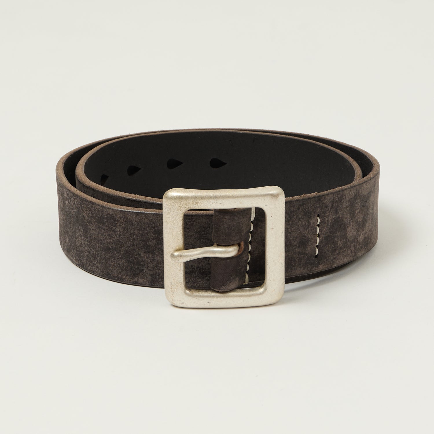 FULLCOUNT 6211 Wild Leather Garrison Belt - Black