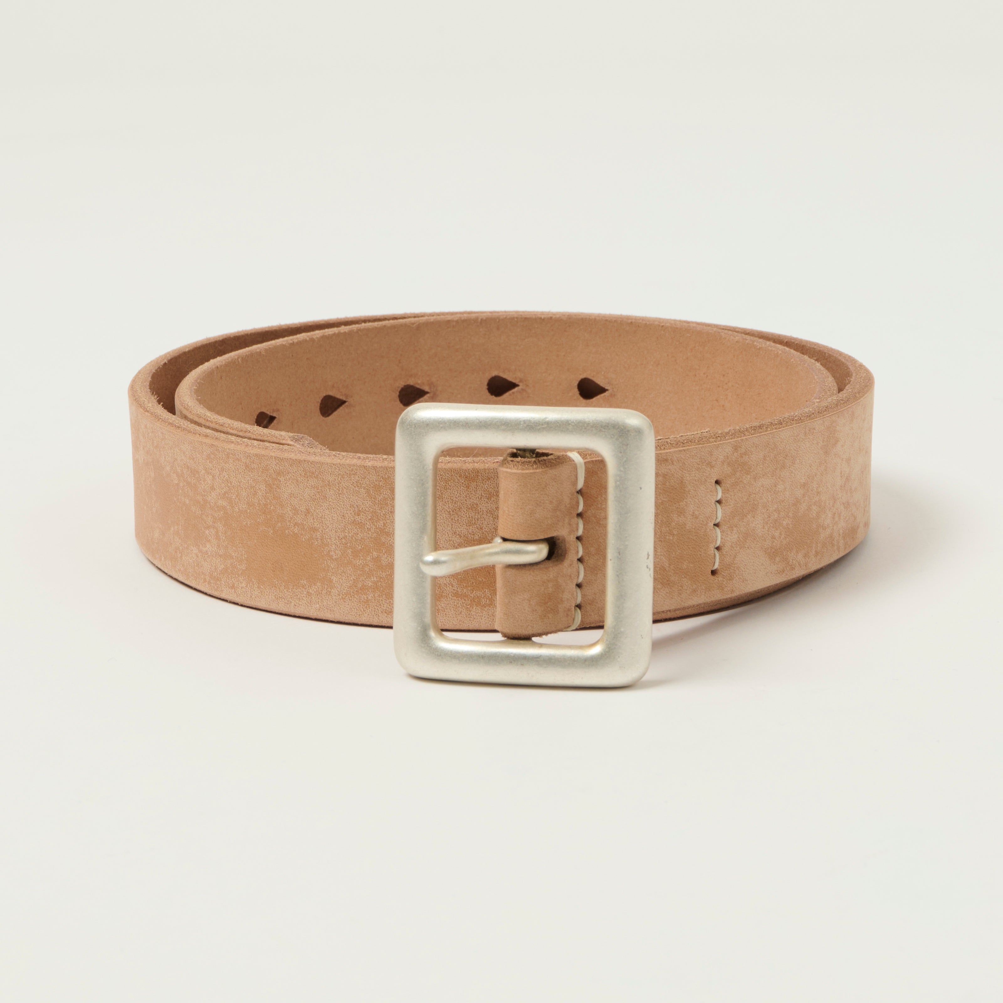 FULLCOUNT 6211 Wild Leather Garrison Belt - Natural