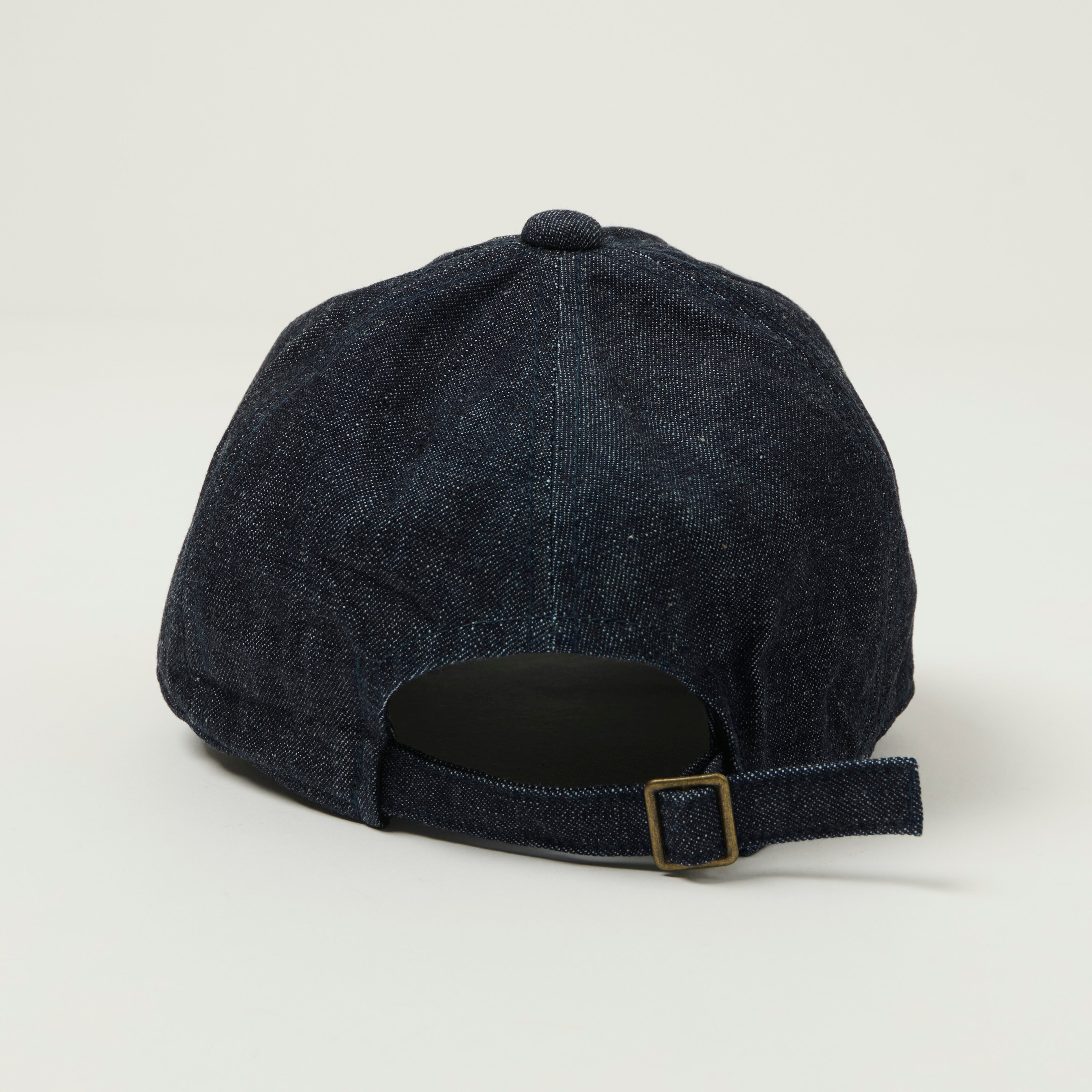 FULLCOUNT 6770 Six Panel 'Full Emblem' Denim Baseball Cap - Black