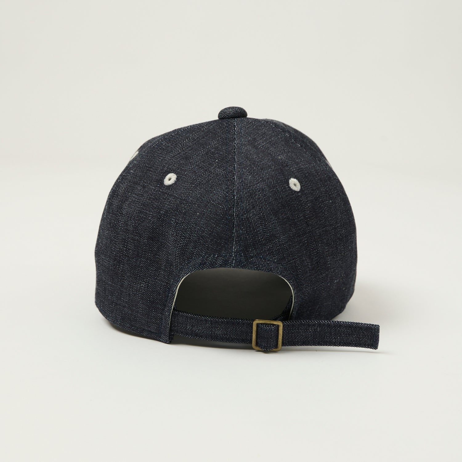 Full Count 6843 Six Panel Denim Baseball ’F’ Letterman Cap - Indigo Blue