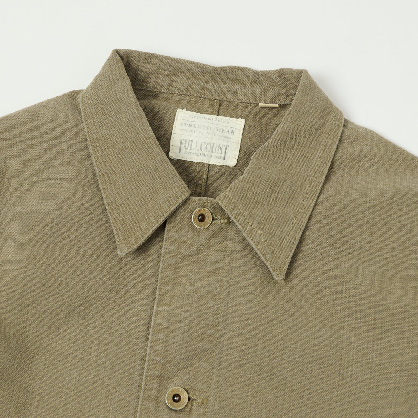 FULLCOUNT 2015 Sulfur Dye Heavy Oxford Chore Jacket - Olive Drab